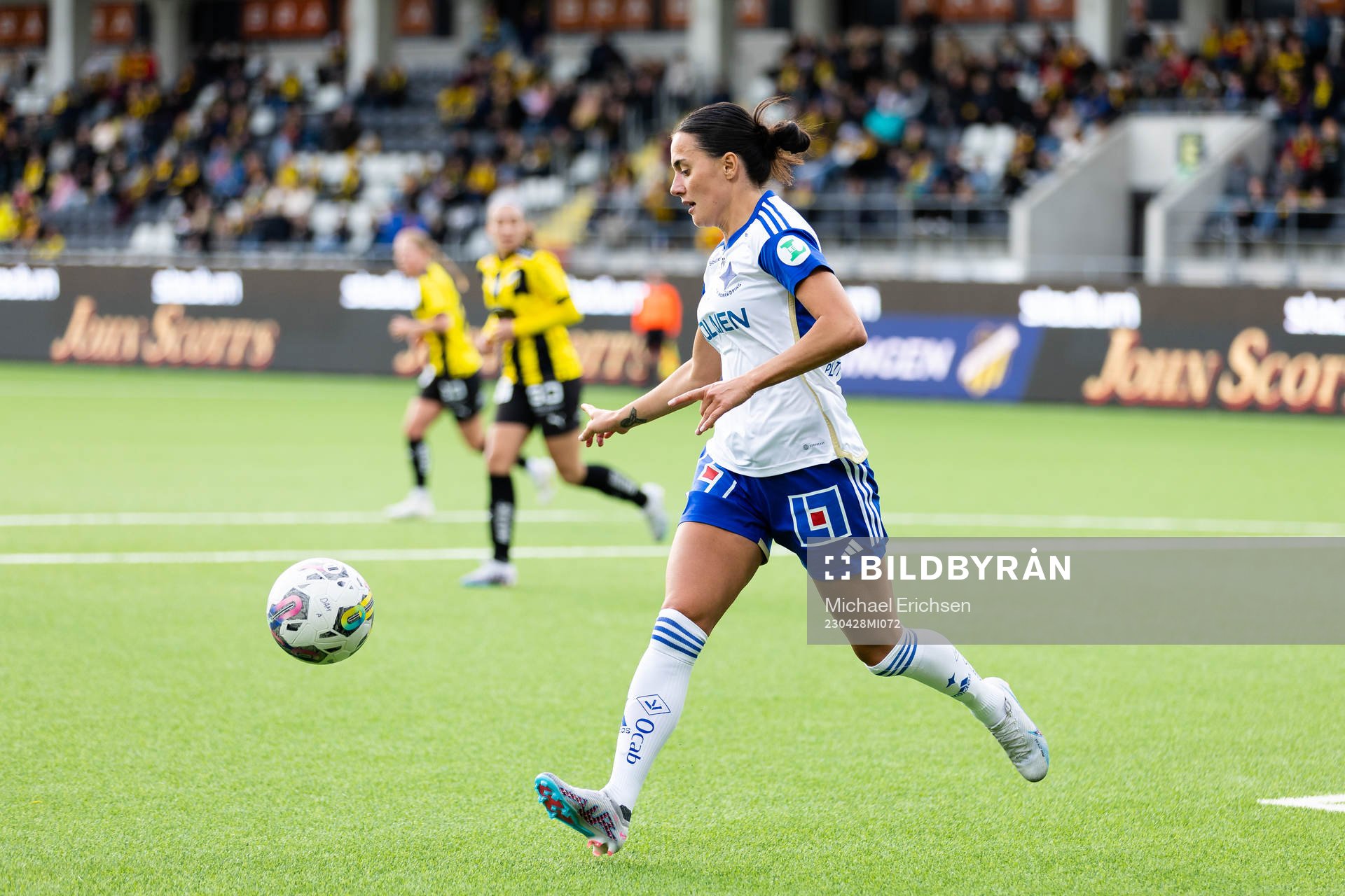 IFK Norrköpings Selma Cajlakovic under fotbollsmatchen i Damallsvenskan mellan Häcken och IFK Norrköping den 28 april 2023 i Göteborg.