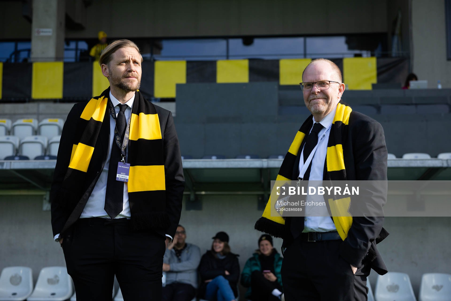 Häckens klubbchef Marcus Jodin och ordförande Anders