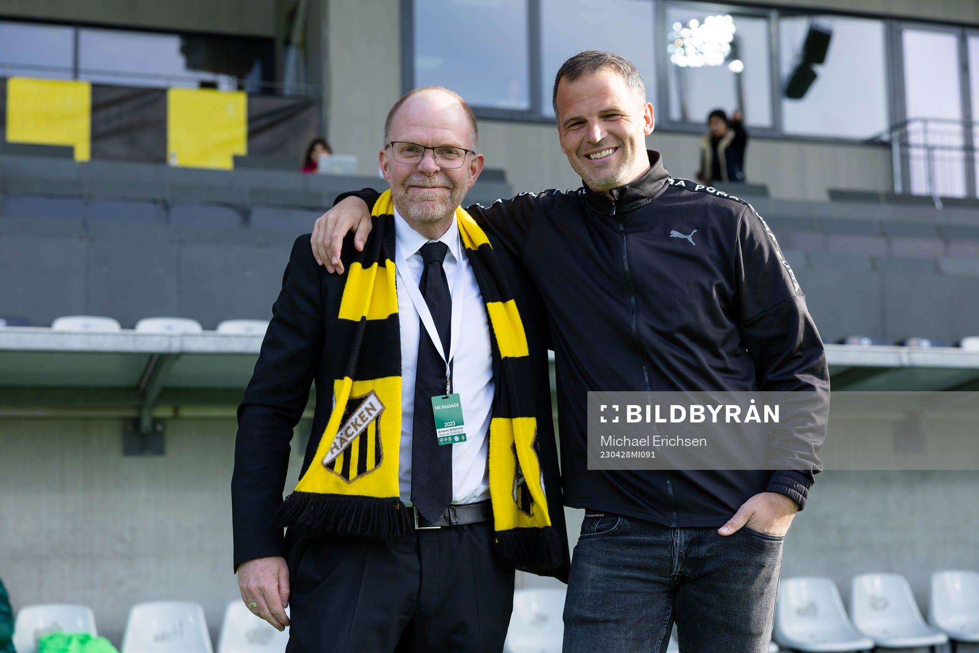 Häckens ordförande Anders Billström och tränare Robert