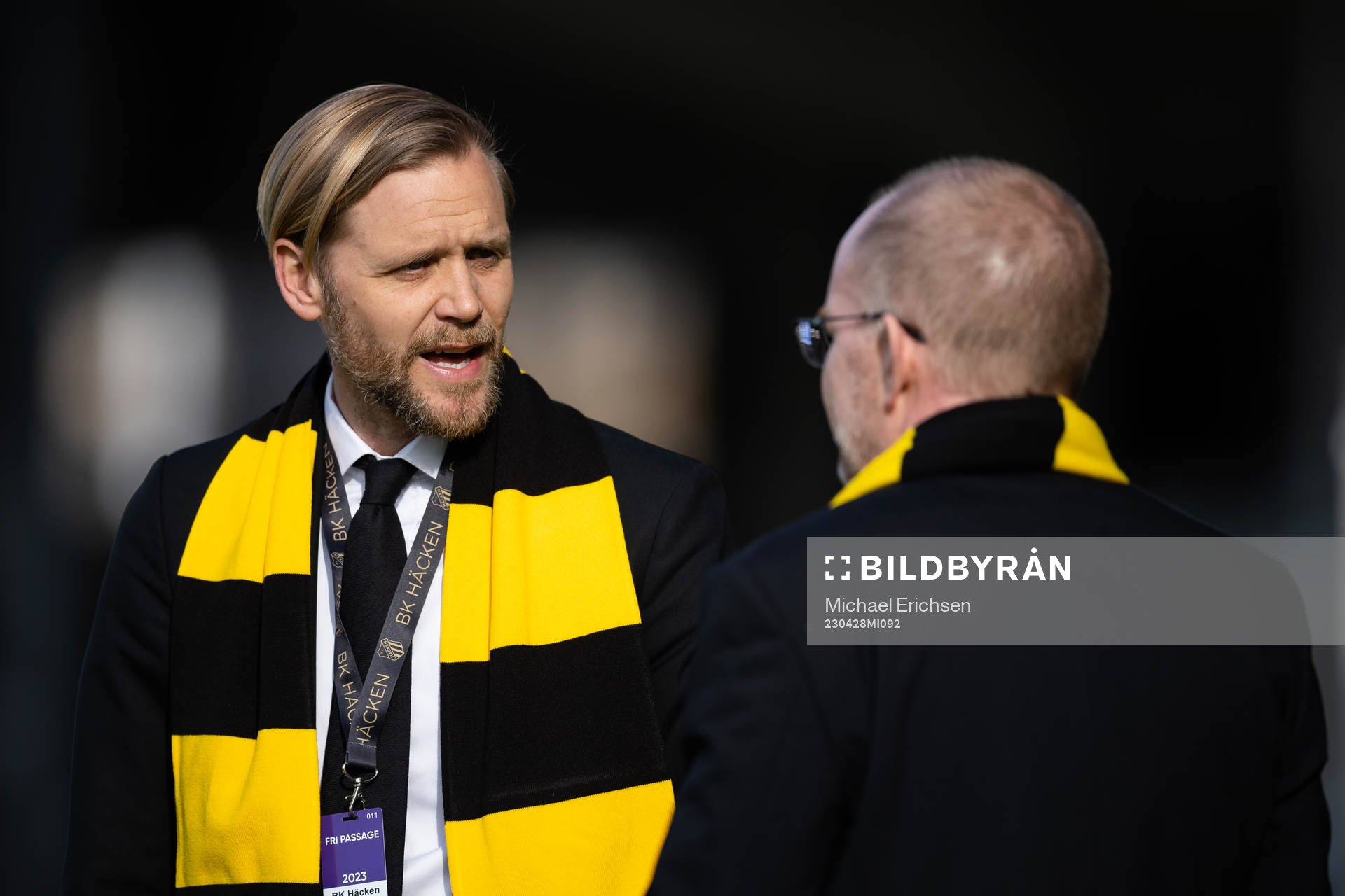 Häckens klubbchef Marcus Jodin och ordförande Anders