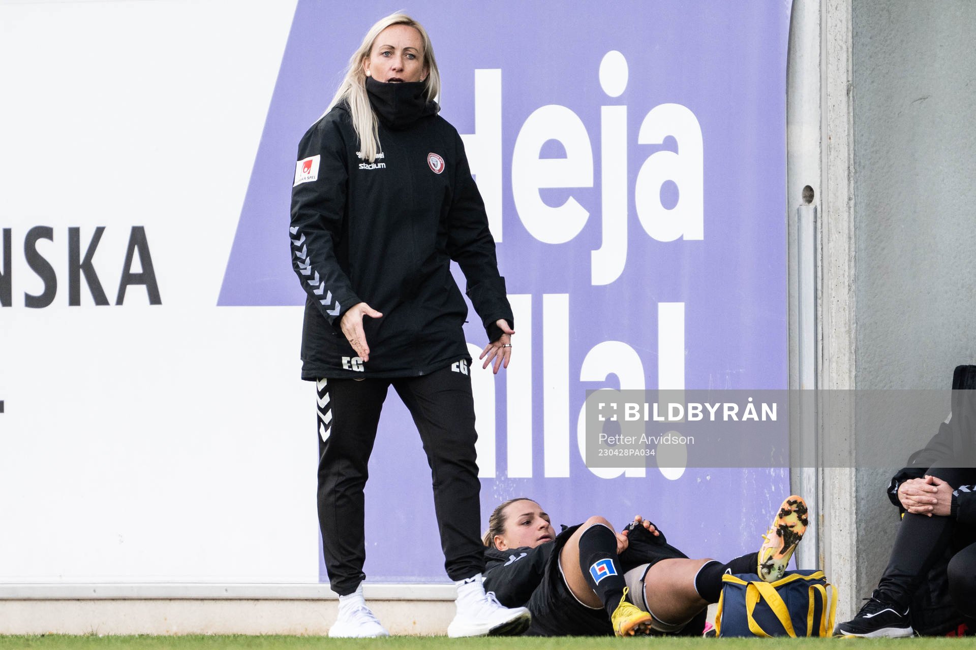Kristianstads tränare Elisabet Gunnarsdottir och Emma