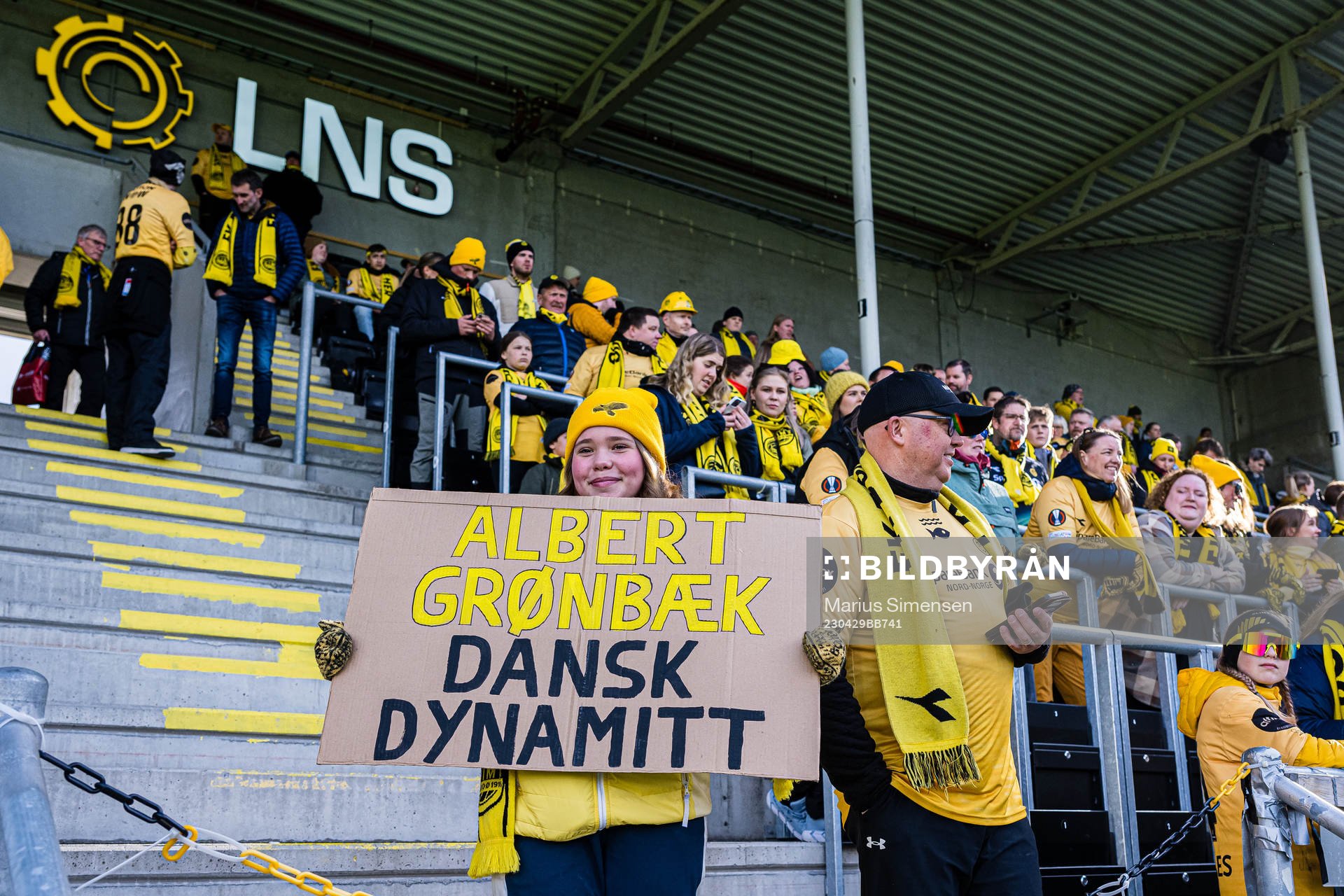 Spectators in the stands