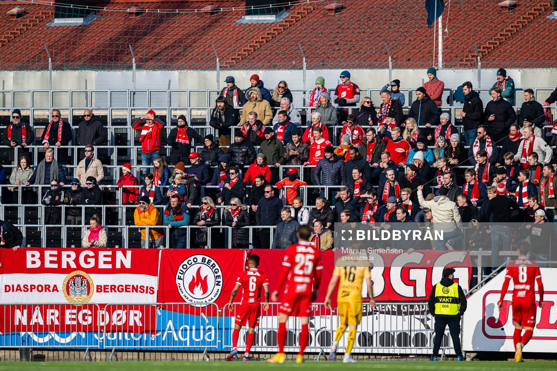 Spectators in the stands