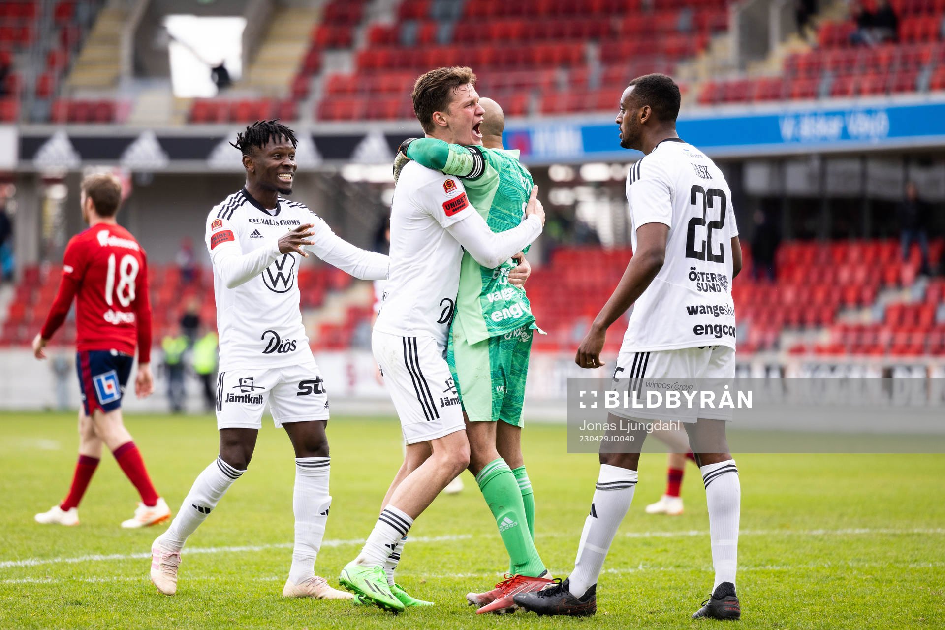 Östersunds spelare jublar