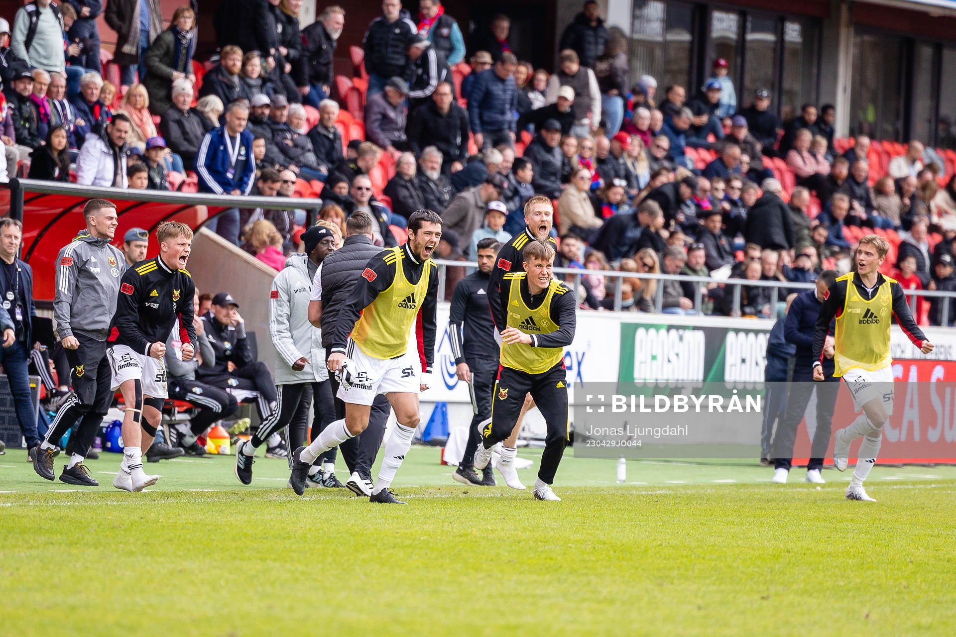 Östersunds spelare jublar på slutsignal