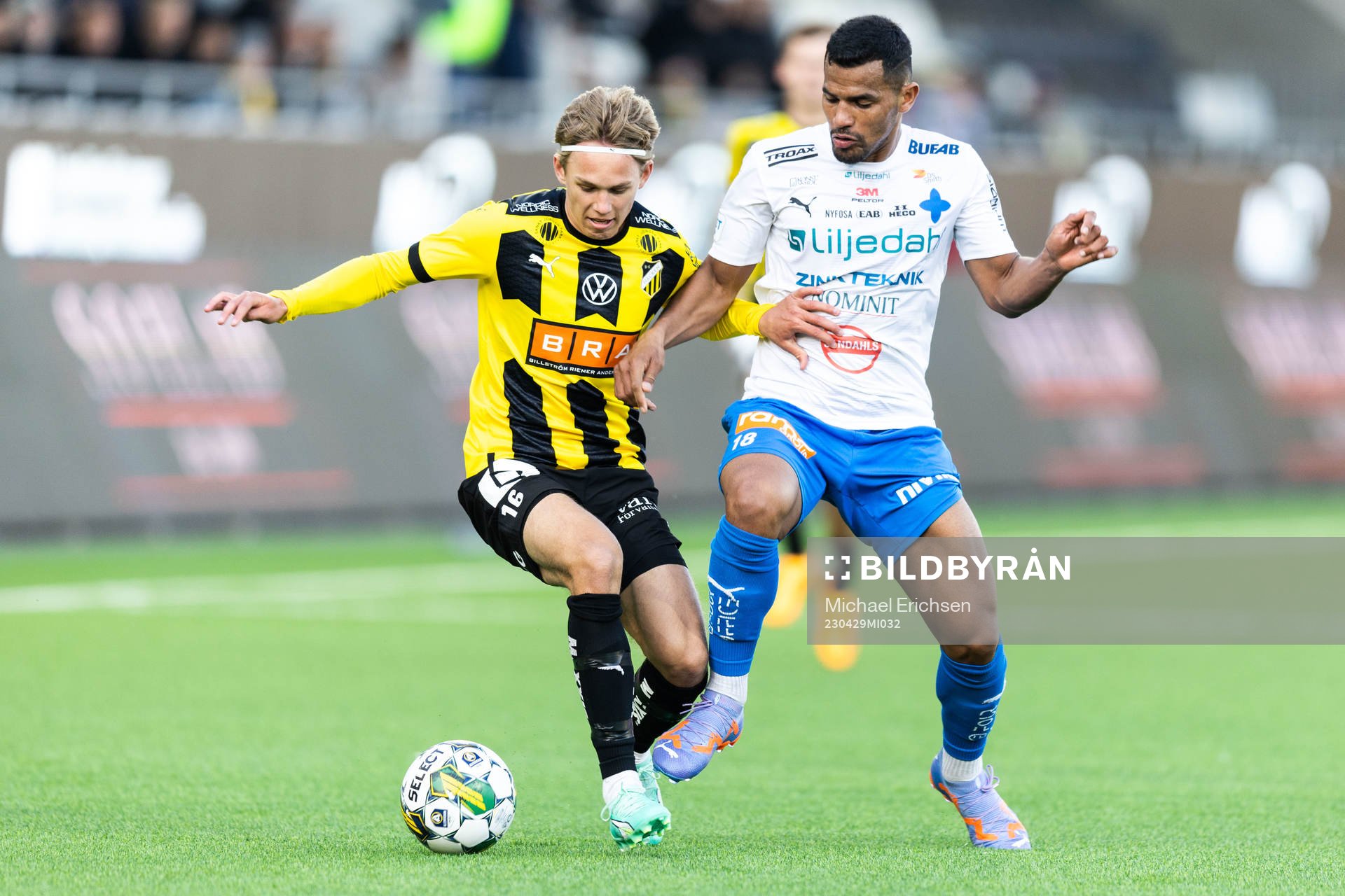 Häckens Pontus Dahbo och Värnamos Wenderson Oliveira do