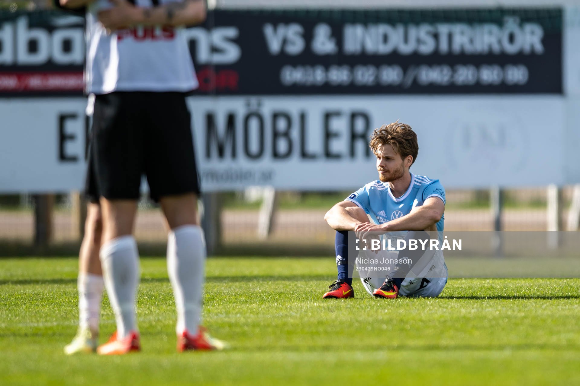 Gefles Daniel Eliasson deppar fotbollsmatchen i Superettan