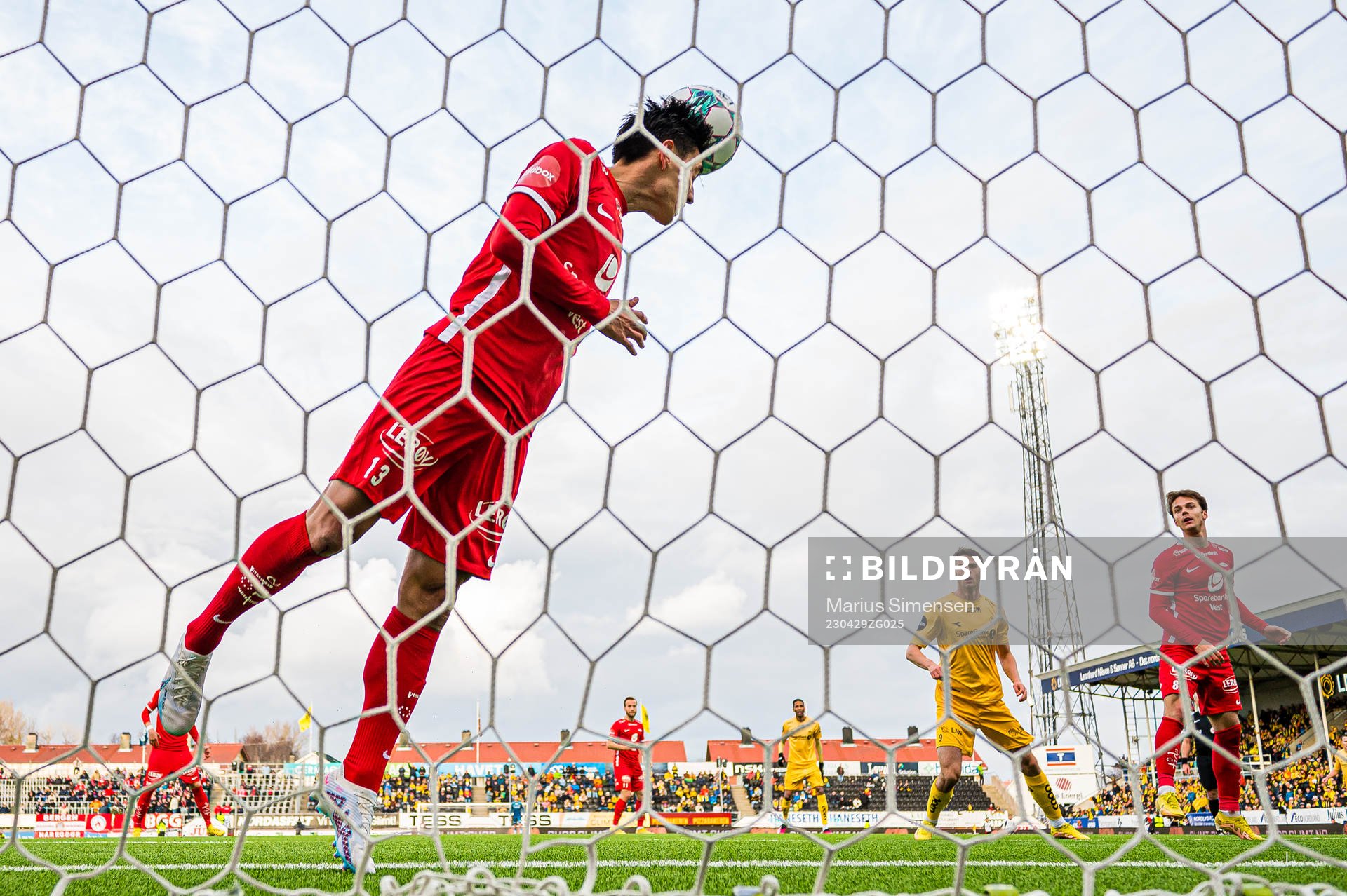 Svenn Crone of Brann saves a goal