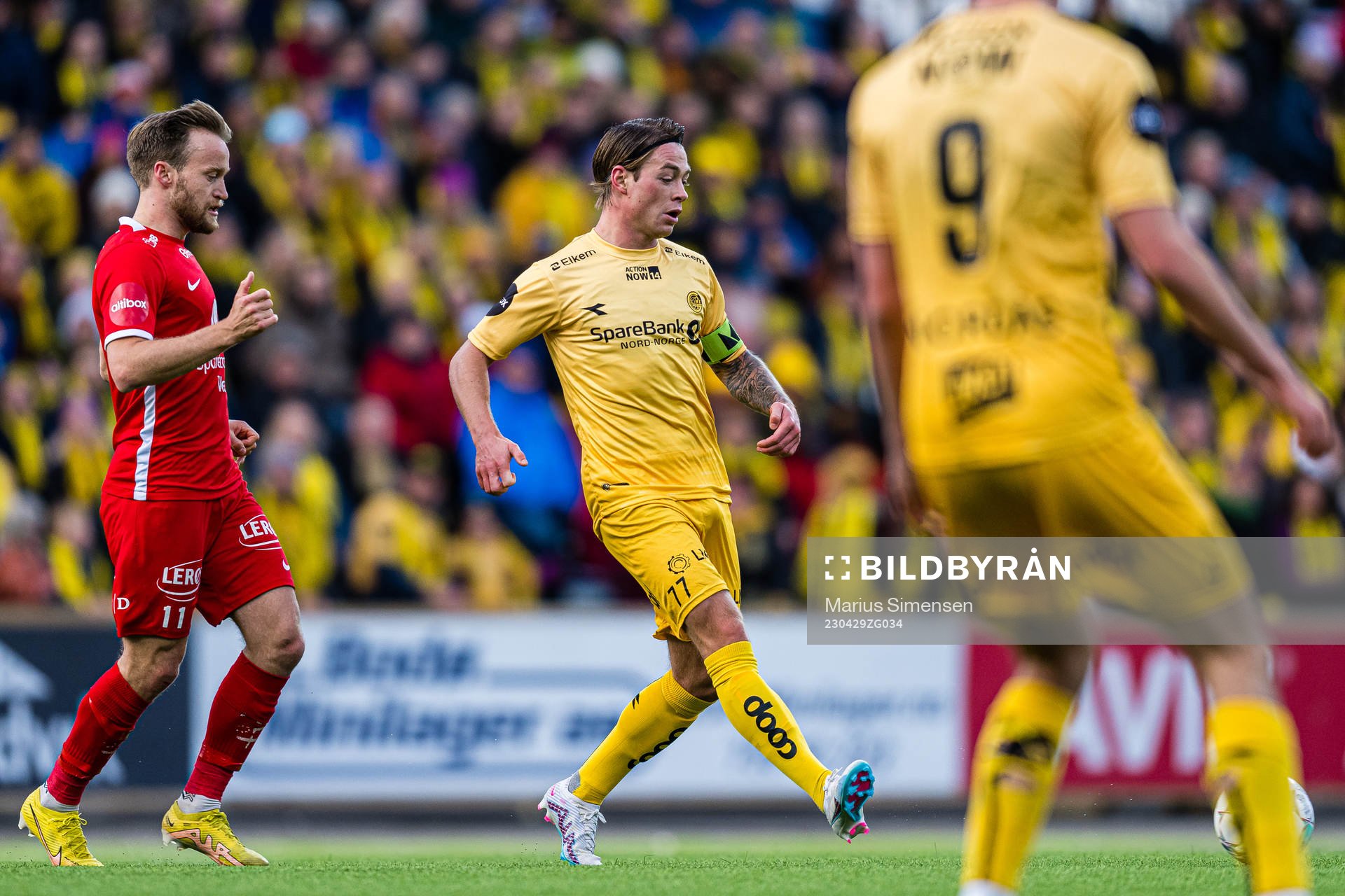 Bård Finne of Brann and Patrick Berg of Bodø/Glimt