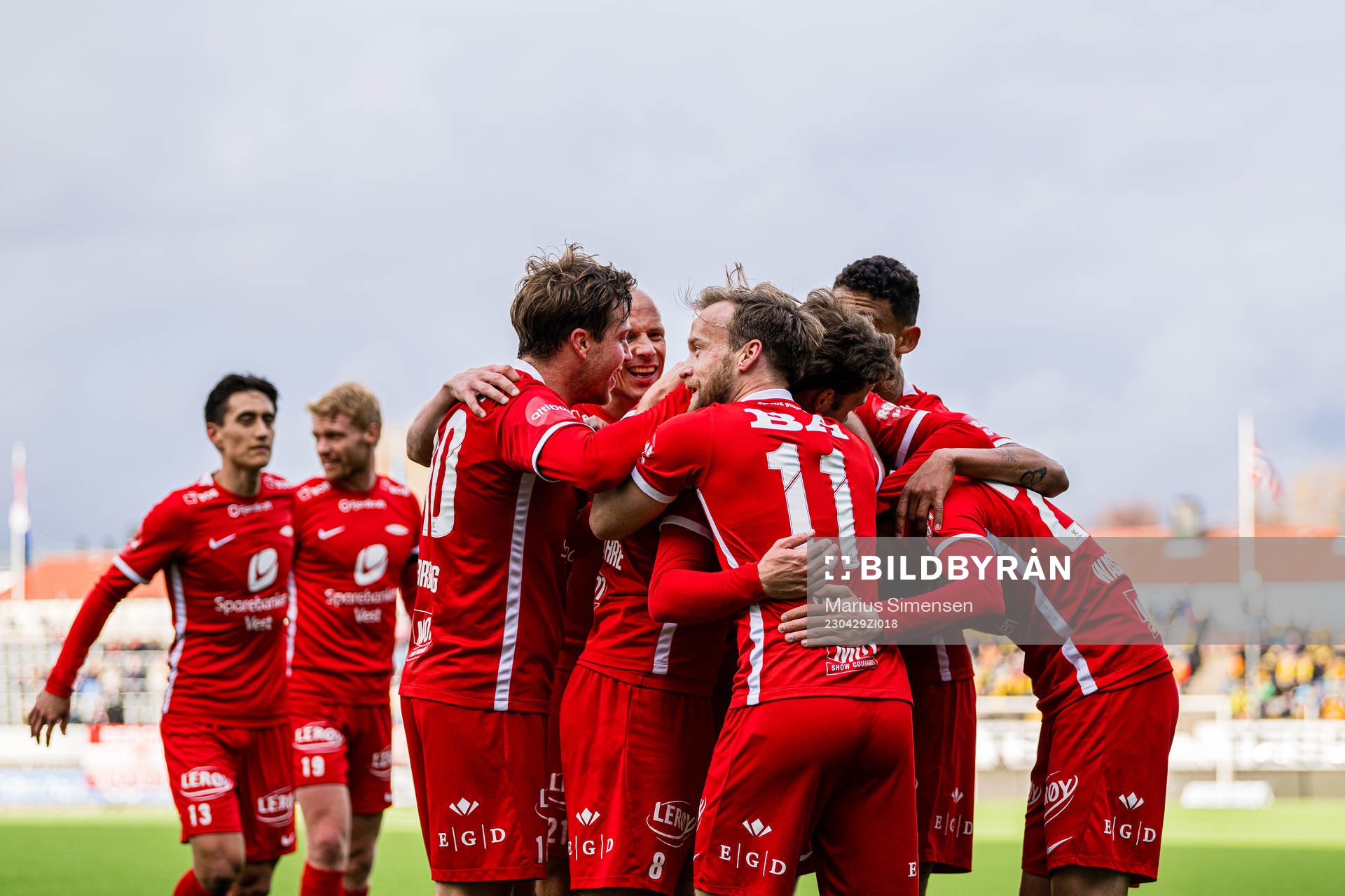 Bård Finne of Brann celebrates