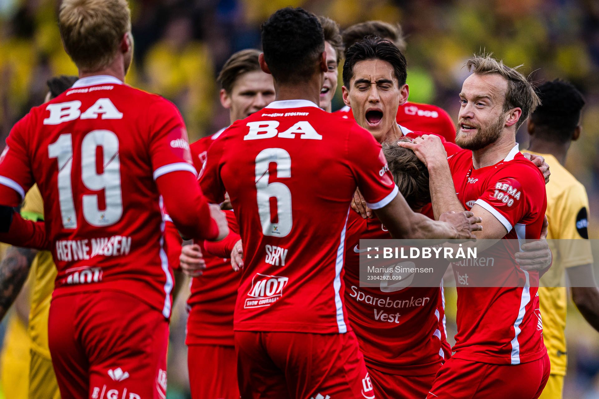 Niklas Jensen Wassberg of Brann celebrates
