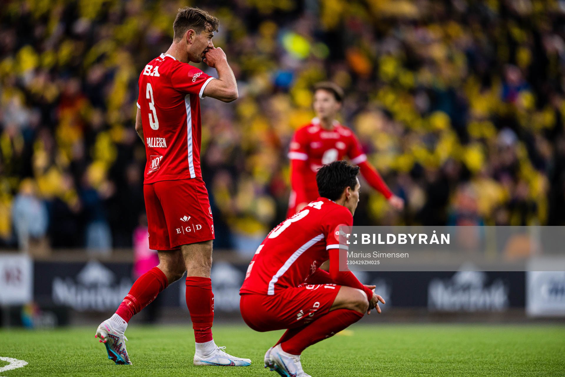 Fredrik Pallesen Knudsen of Brann looks dejected