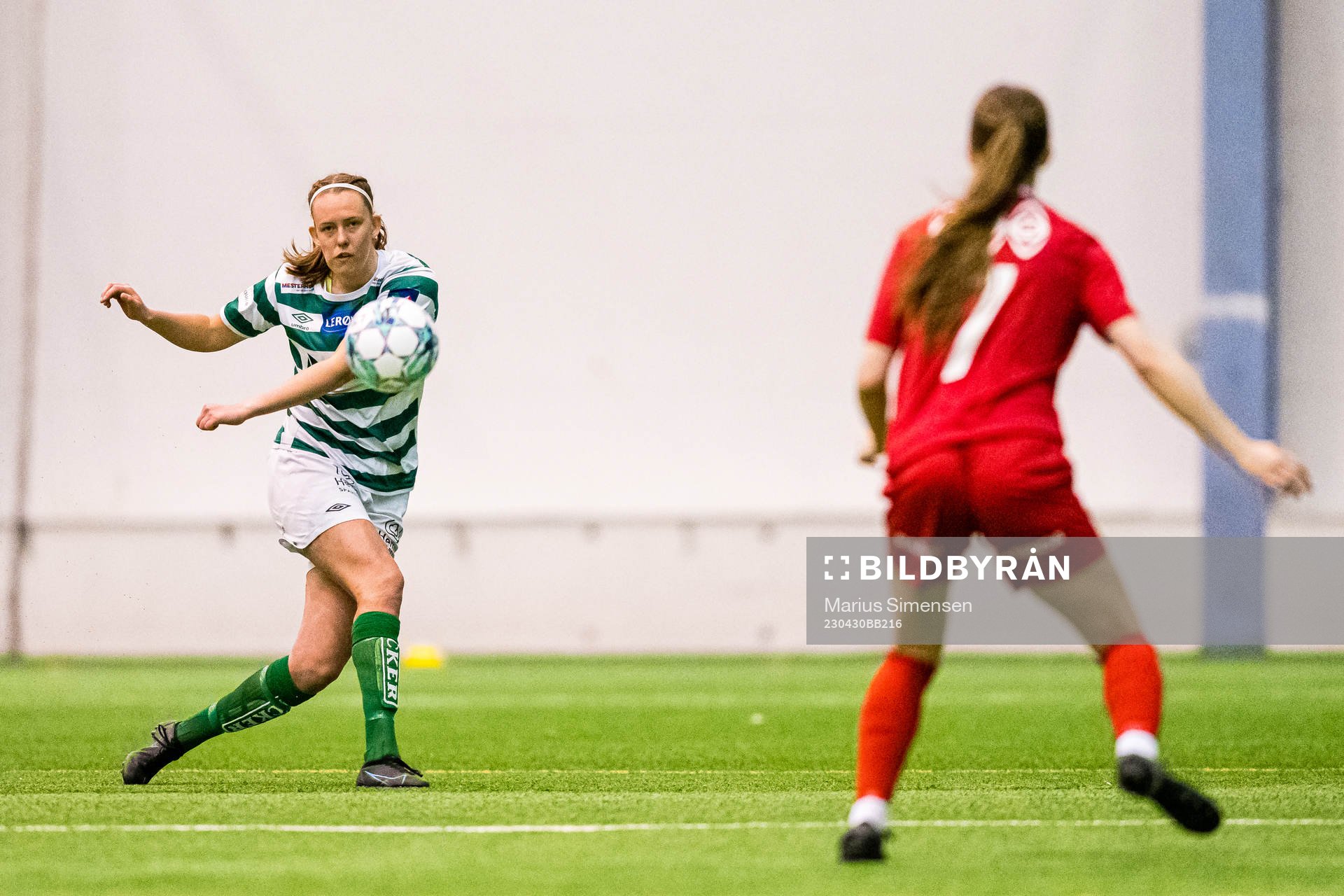 Sigrid Bloch-Hansen of KIL/Hemne during the 1. division football match between Grand Bodø and KIL/Hemne on April 30, 2023 in Bodø.