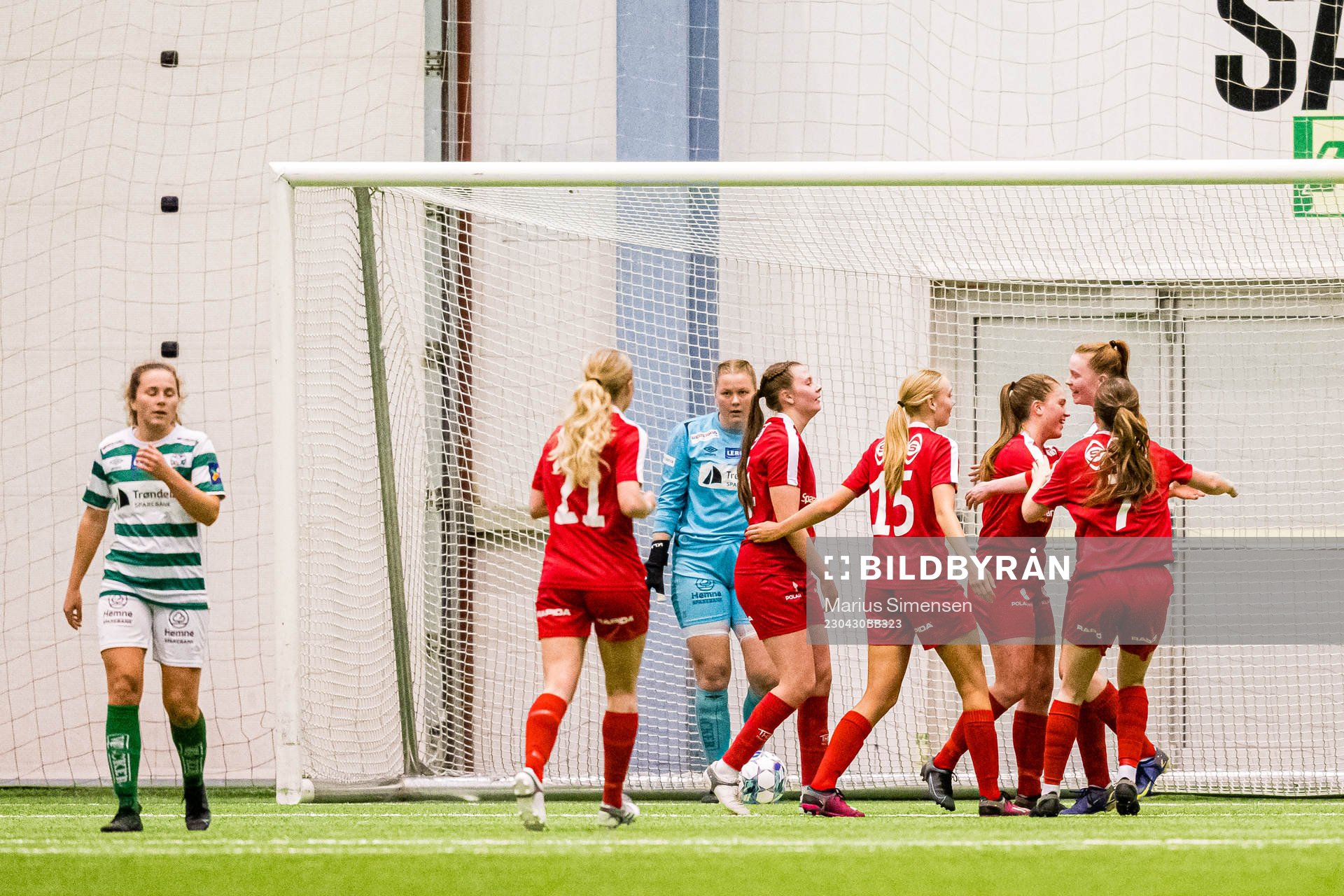 Kristina Borgenhaug Brudvik of Grand Bodø celebrates