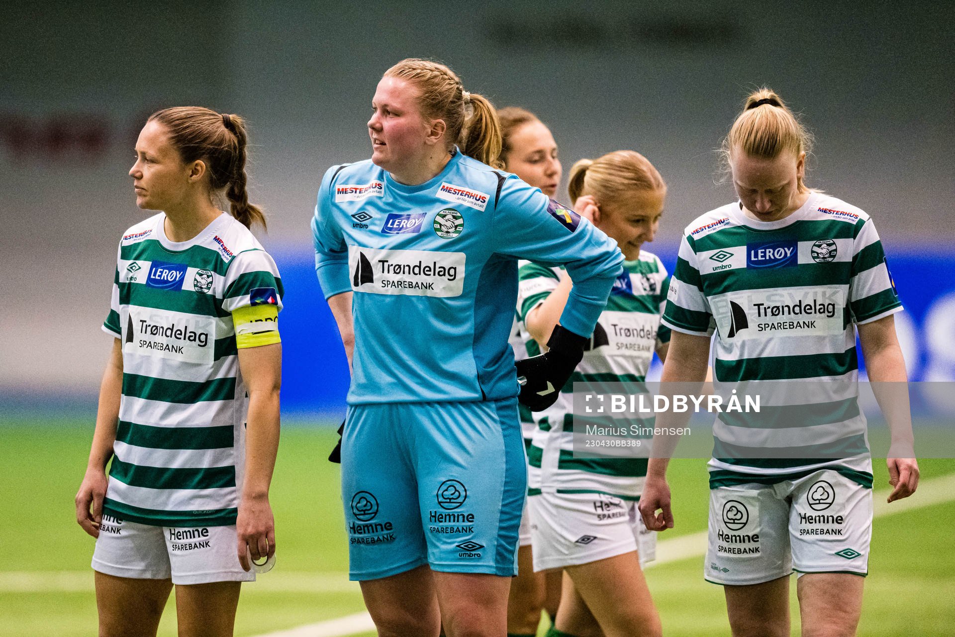 Maren Volden Snekvik and goalkeeper Ingvild Bergan