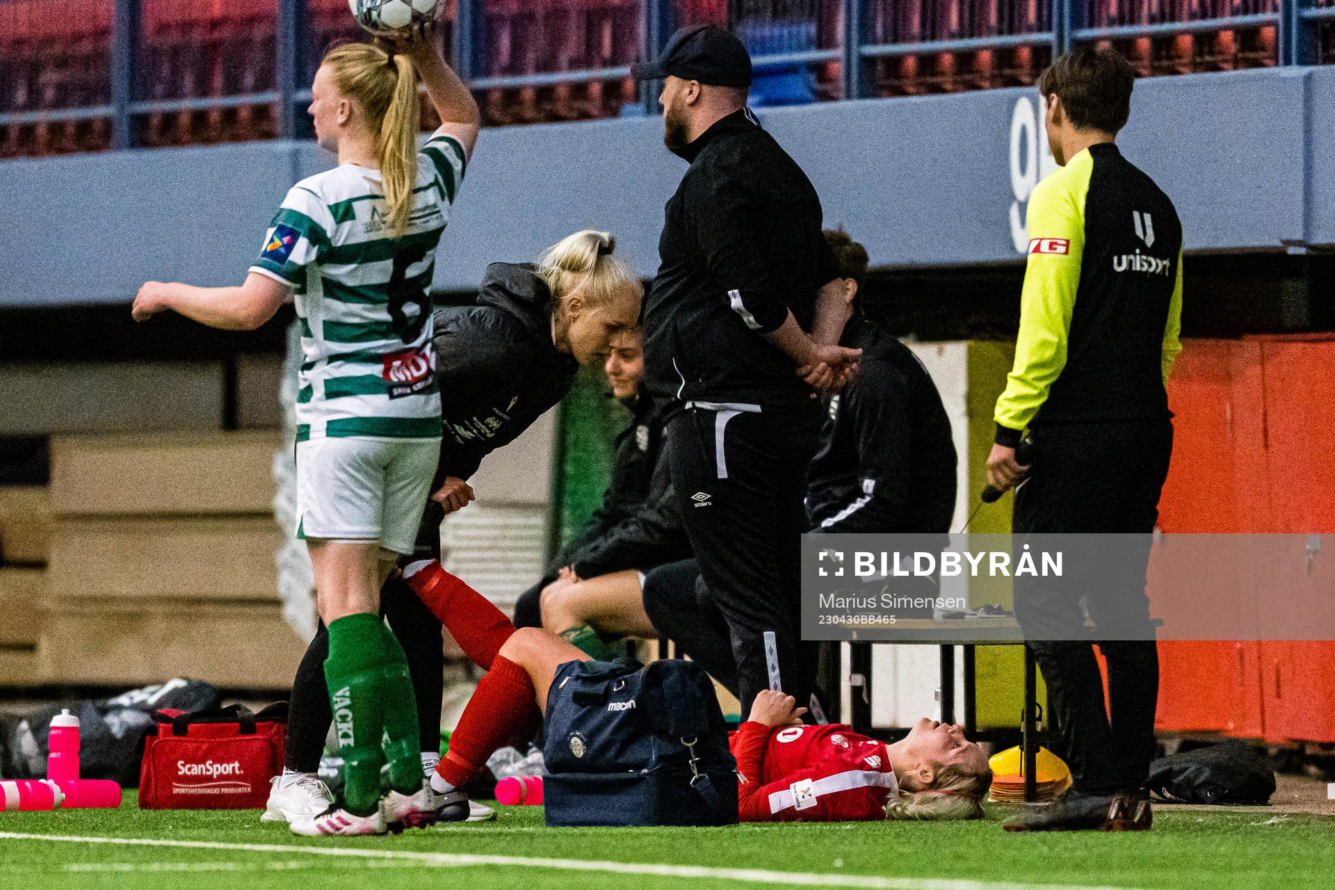 Robyn Virginia McCarthy of Grand Bodø leaves the pitch
