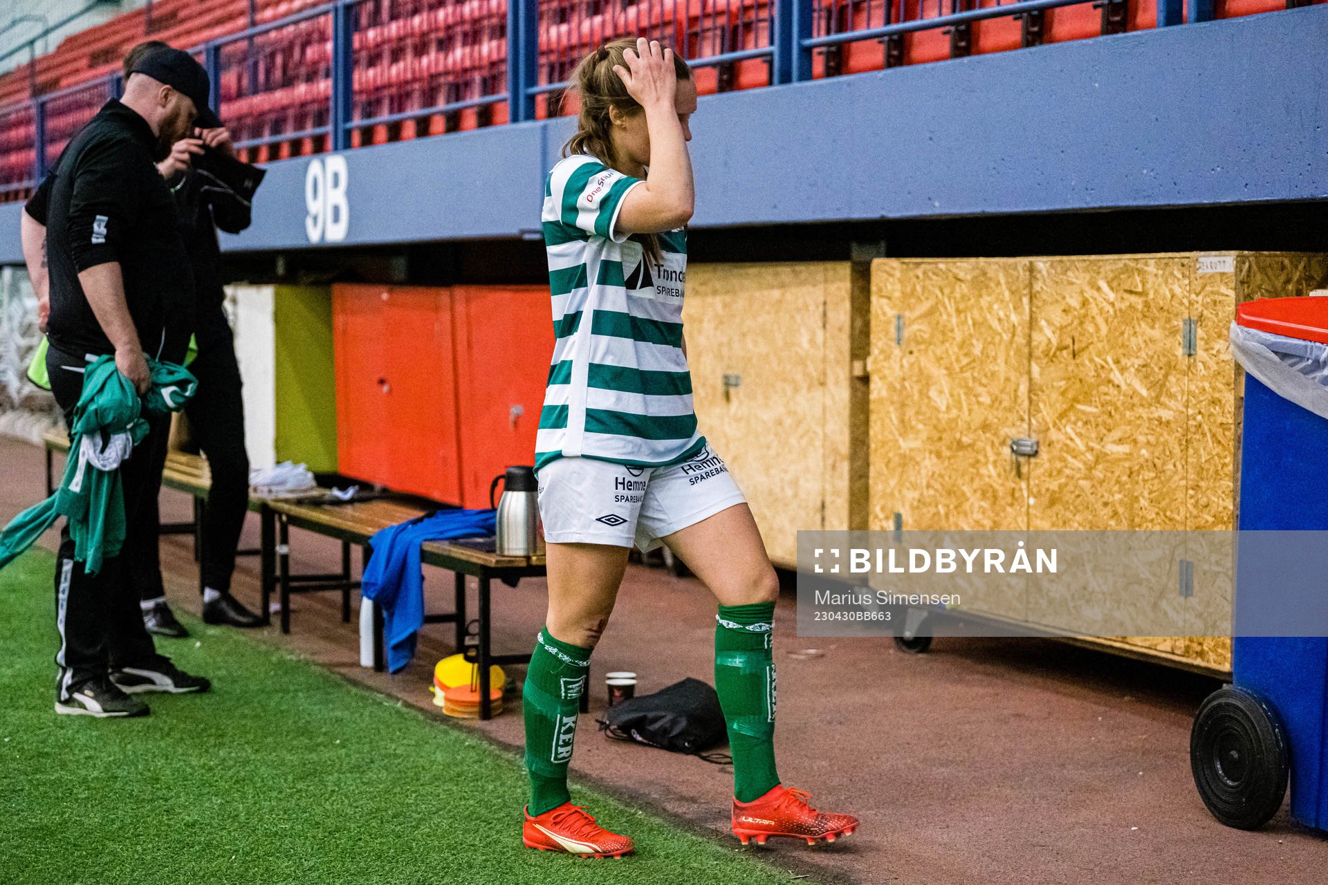 Maren Volden Snekvik of KIL/Hemne looks dejected afterthe