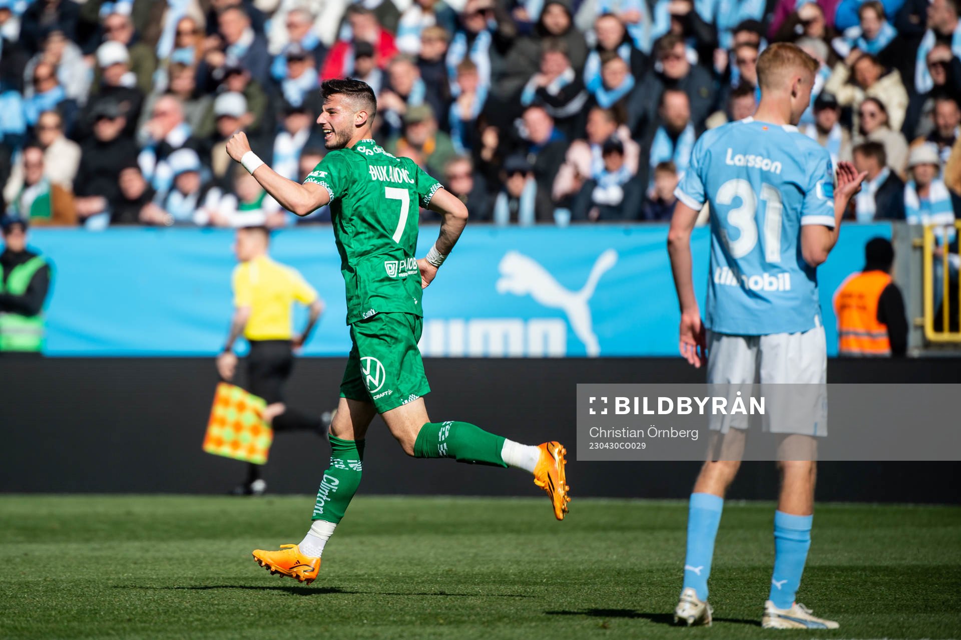 Hammarbys Viktor Djukanovic jublar