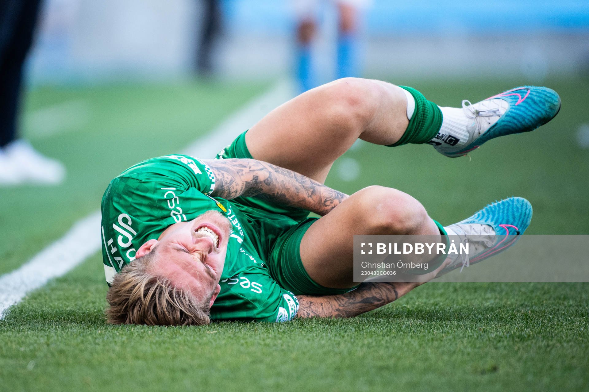 Hammarbys Fredrik Hammar har ont