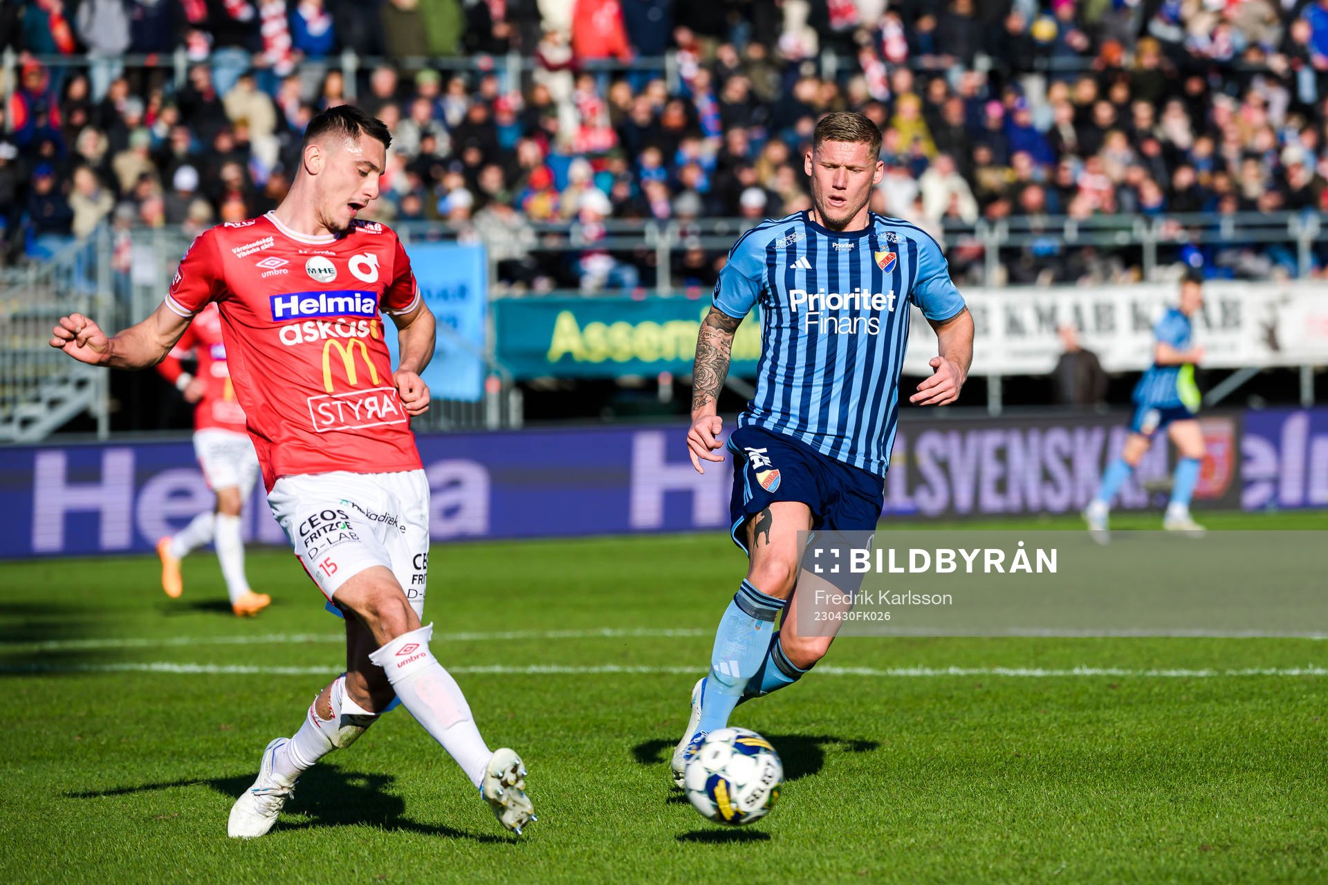 Degerfors Seid Korac och Djurgårdens Victor Edvardsen