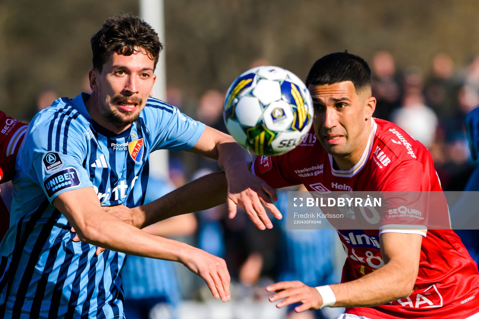 Djurgårdens Gustav Wikheim och Degerfors Elyas Bouzaiene