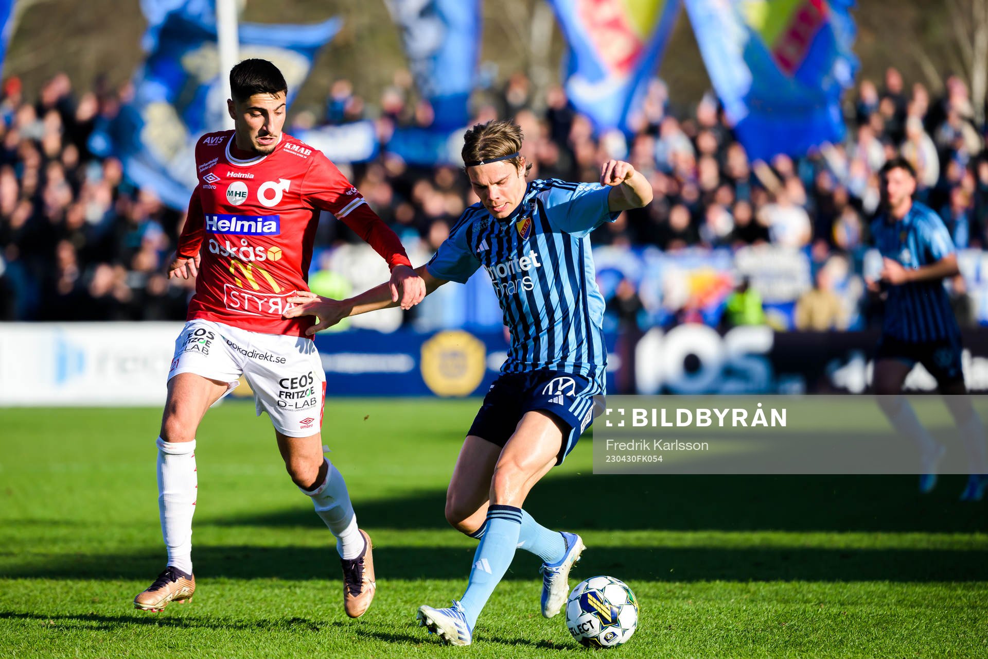Degerfors Peter Gwargis och Djurgårdens Elias Andersson