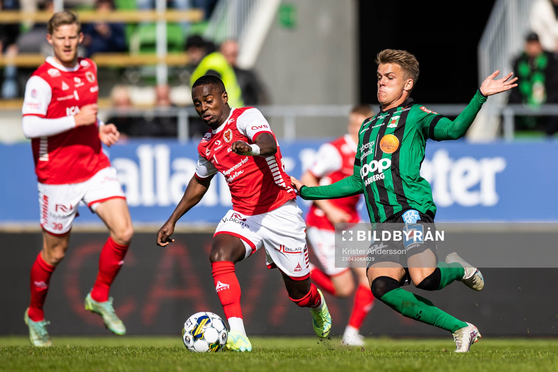 Kalmars Nahom Girmai Netabay och Varbergs Victor Karlsson