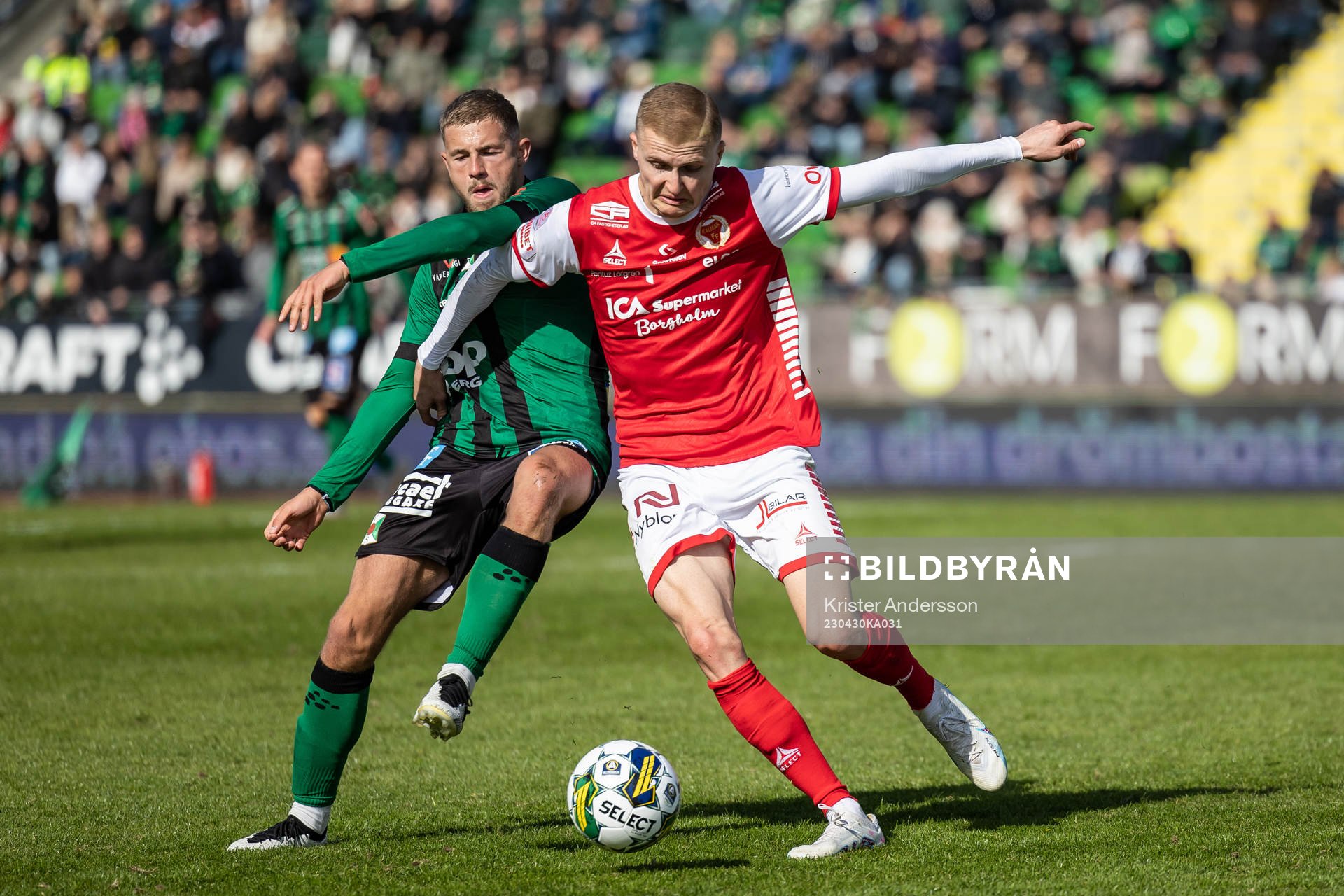 Varbergs Oliver Alfonsi och Kalmars David Kristjan Olafsson
