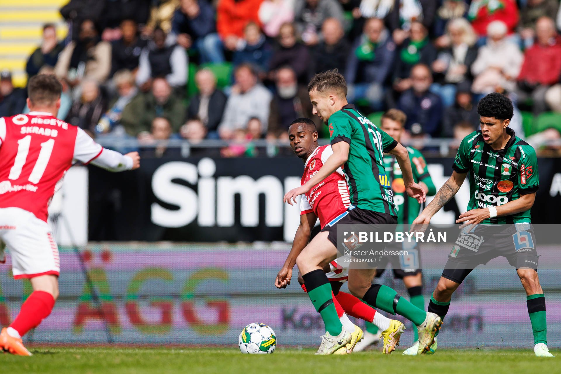 Kalmars Nahom Girmai Netabay och Varbergs Yassine El Ouatki