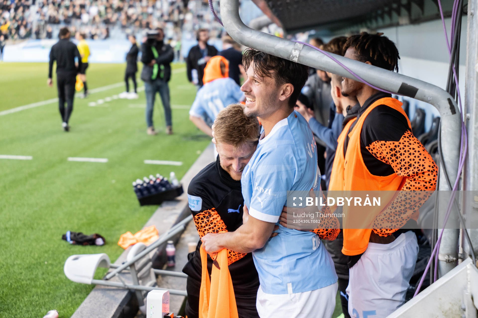 Malmö FFs Anders Christiansen och Stefano Vecchia jublar