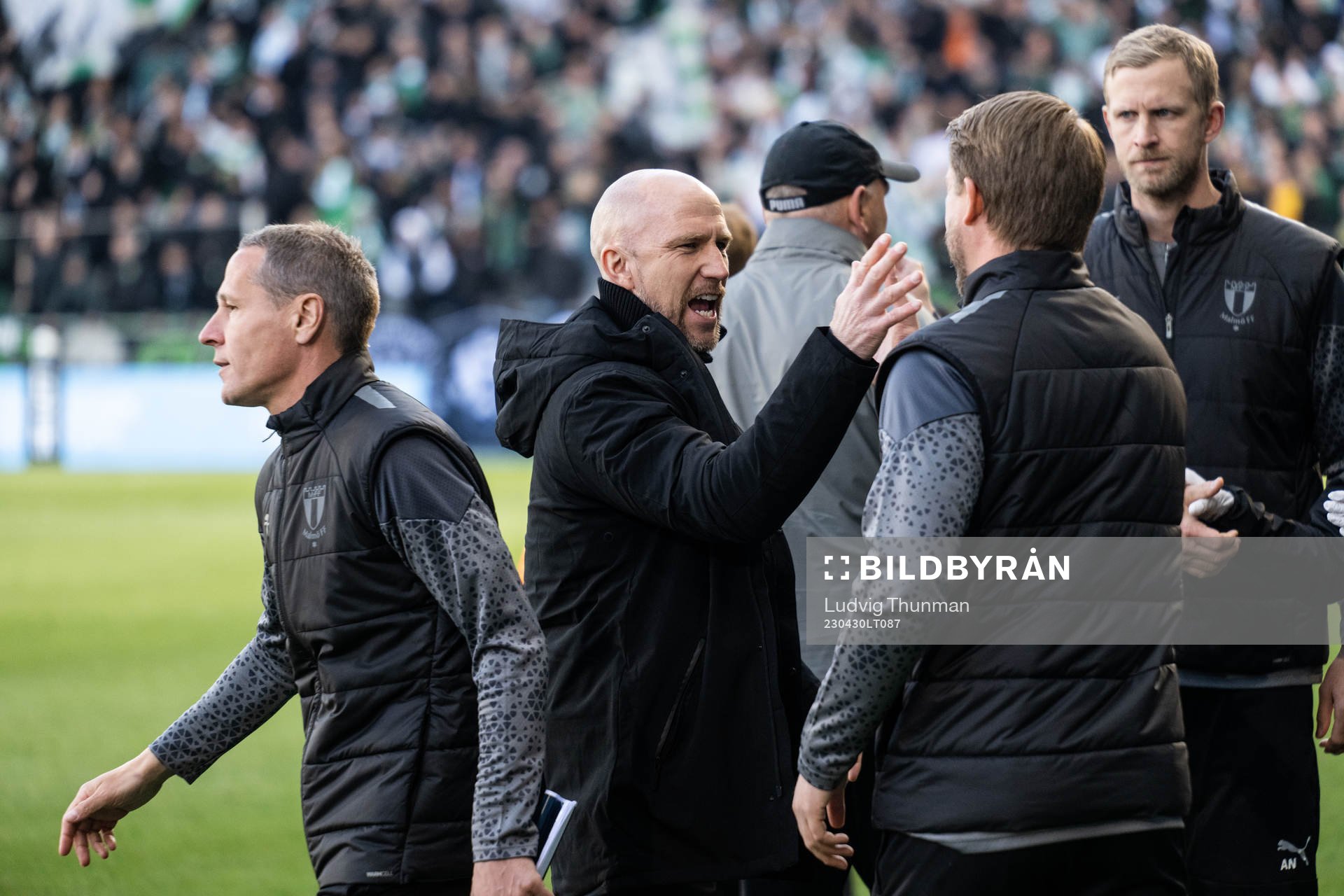 Malmö FFs tränare Henrik Rydström och assisterande