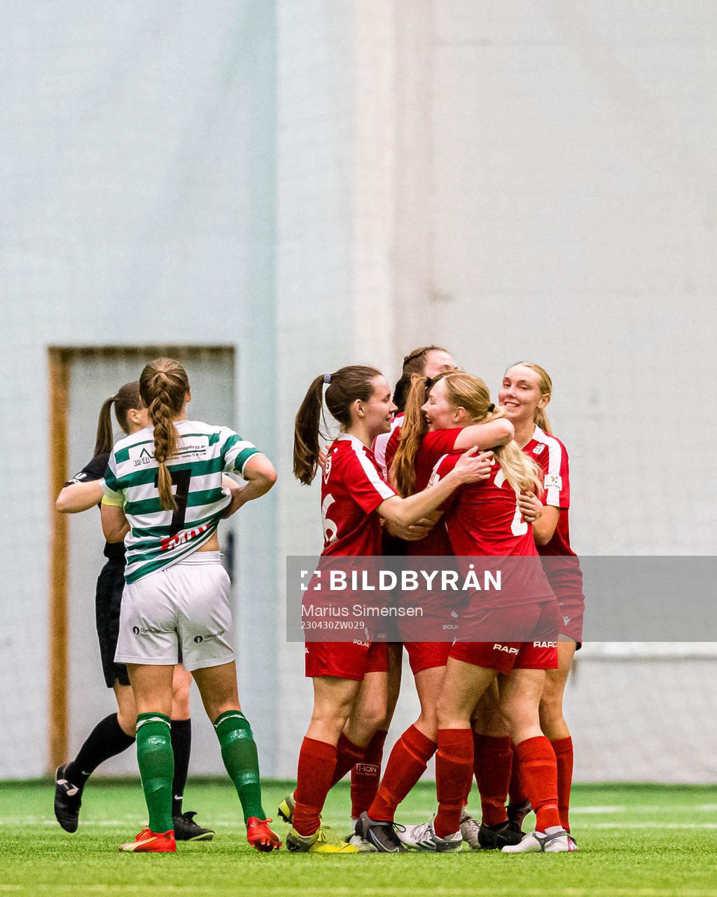 Kristina Borgenhaug Brudvik of Grand Bodø celebrates