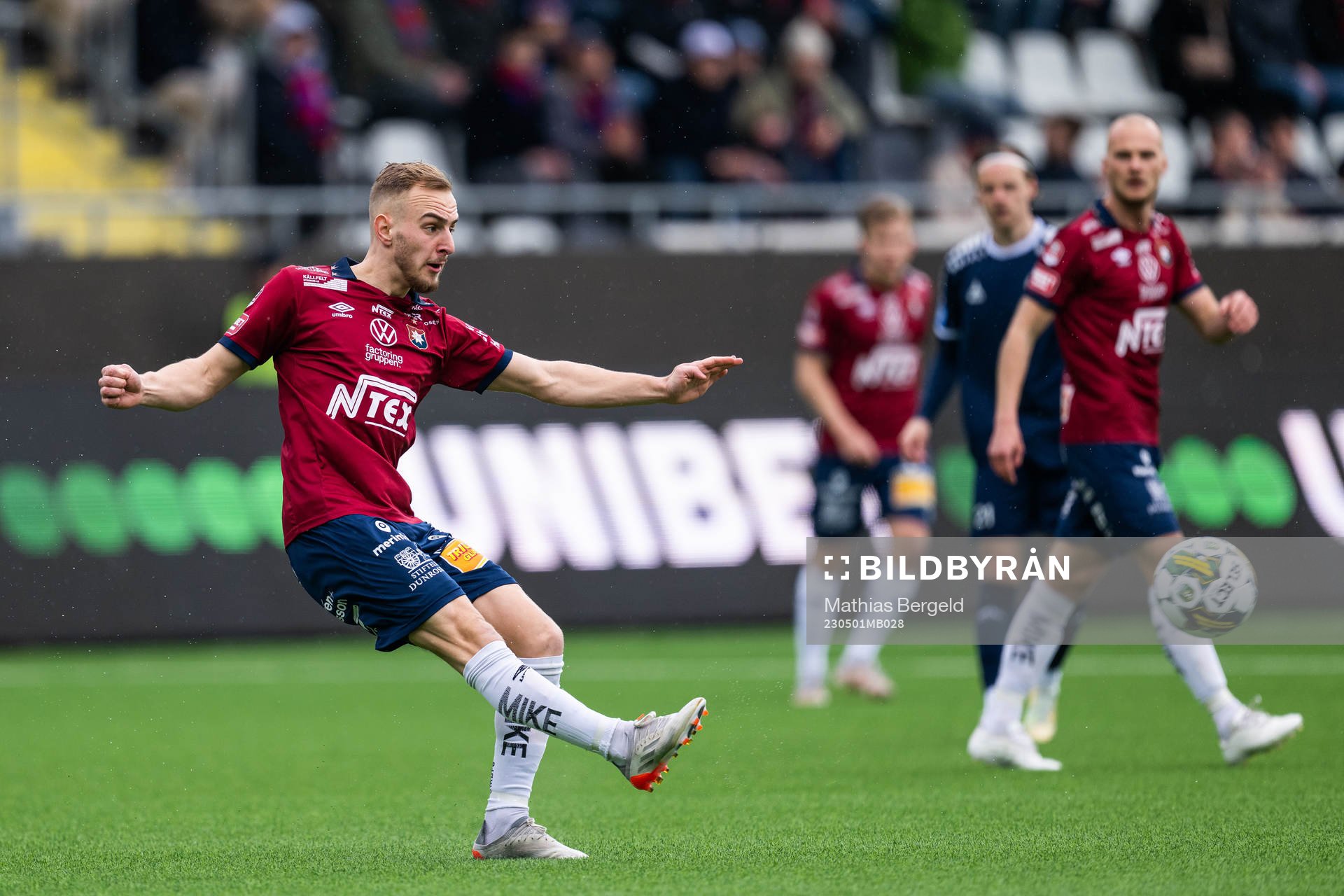 Örgrytes Amel Mujanic under fotbollsmatchen i Superettan mellan Utsikten och Örgryte den 1 maj 2023 i Göteborg. 