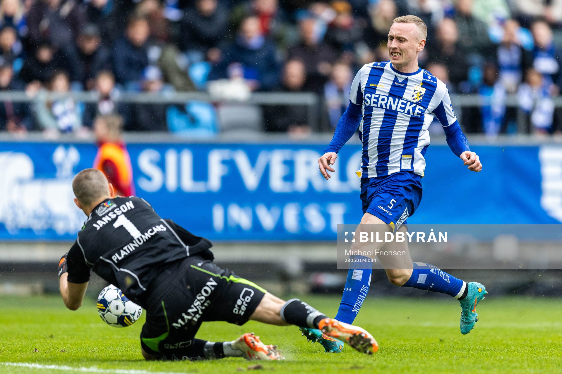 IFK Norrköpings målvakt Oscar Jansson och IFK Göteborgs