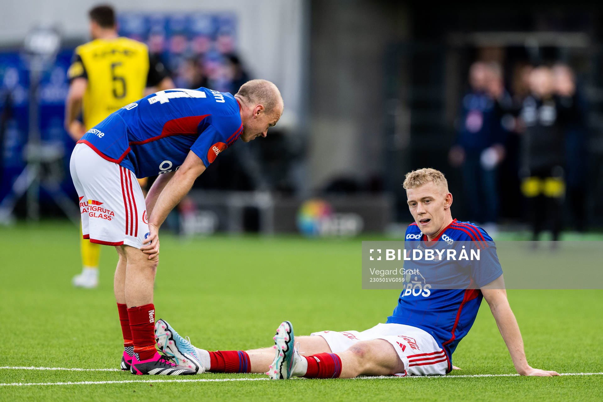 Henrik Bjørdal of Vålerenga in pain