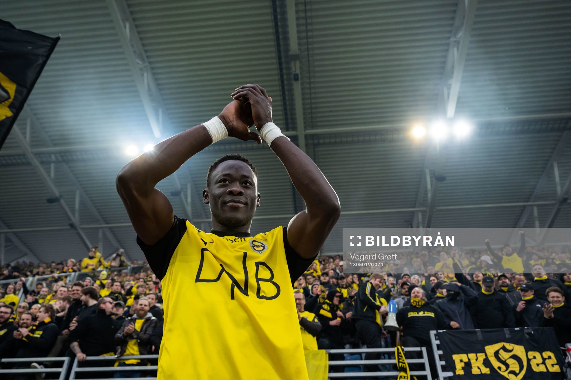 Akor Adams of Lillestrøm celebrates