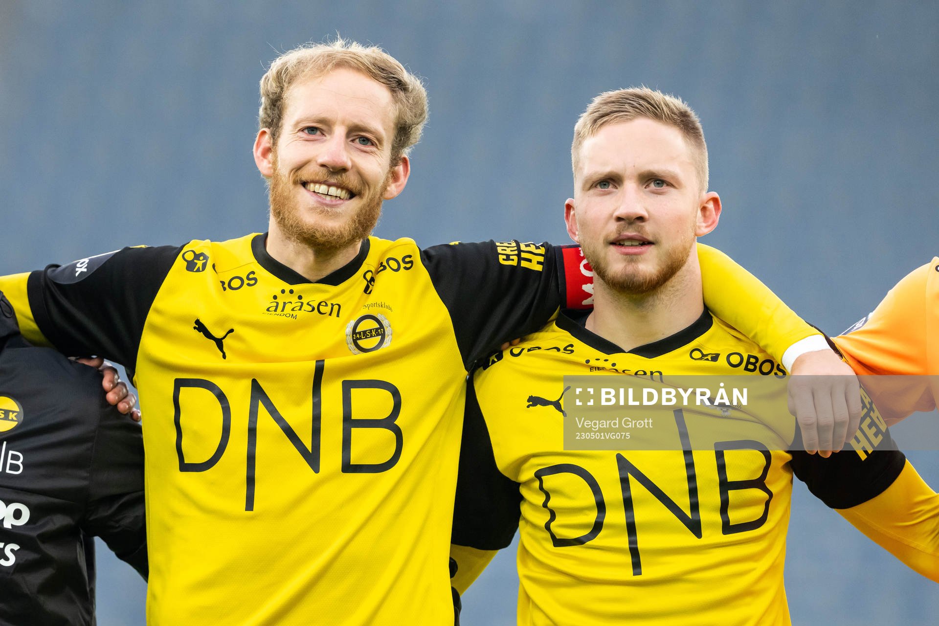 Gjermund Åsen and Eskil Edh of Lillestrøm celebrate