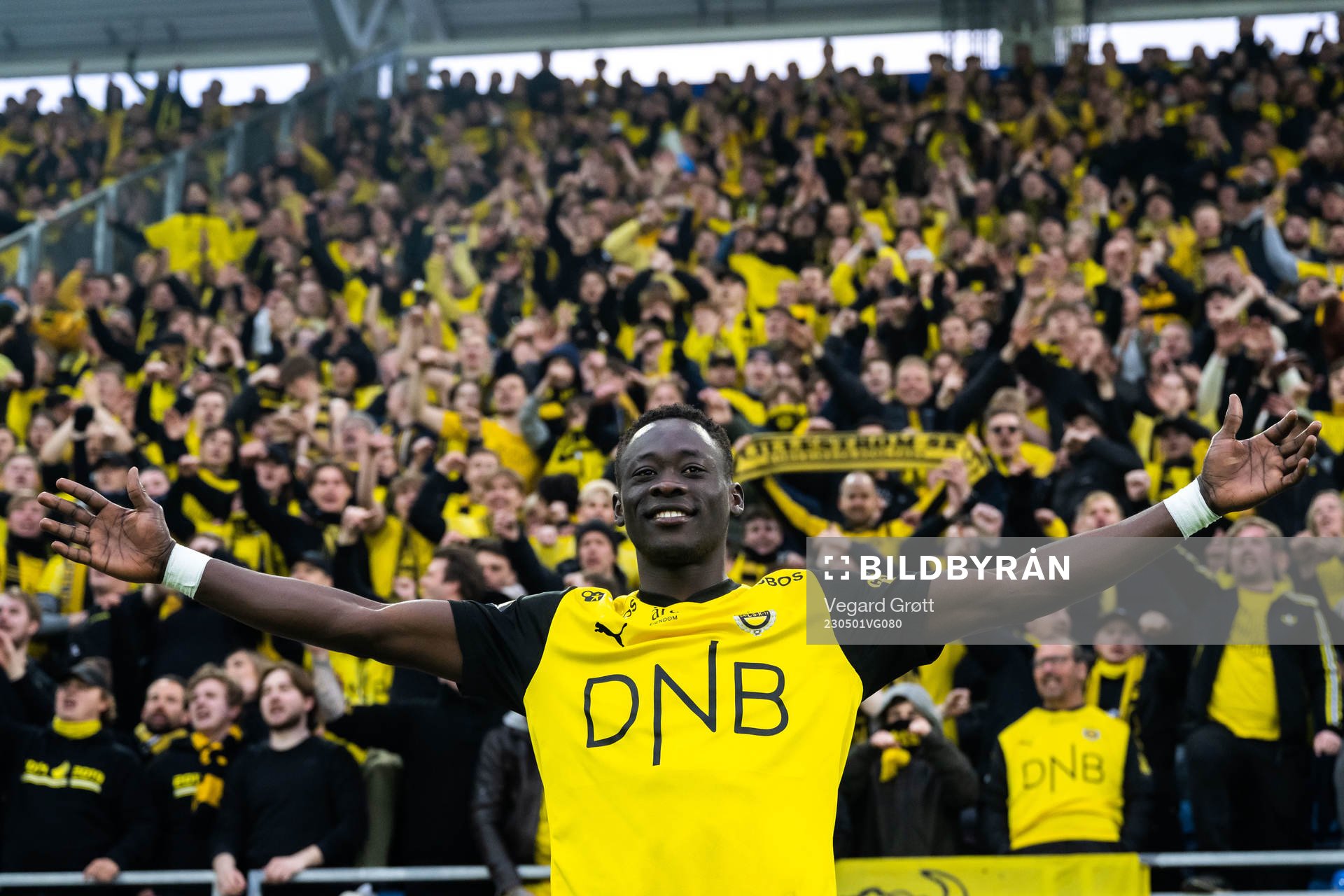 Akor Adams of Lillestrøm celebrates