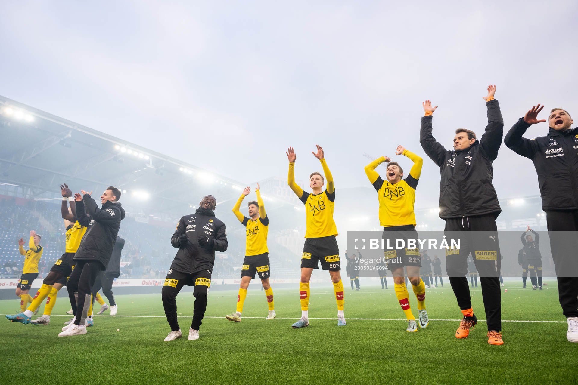 Players of Lillestrøm celebrate