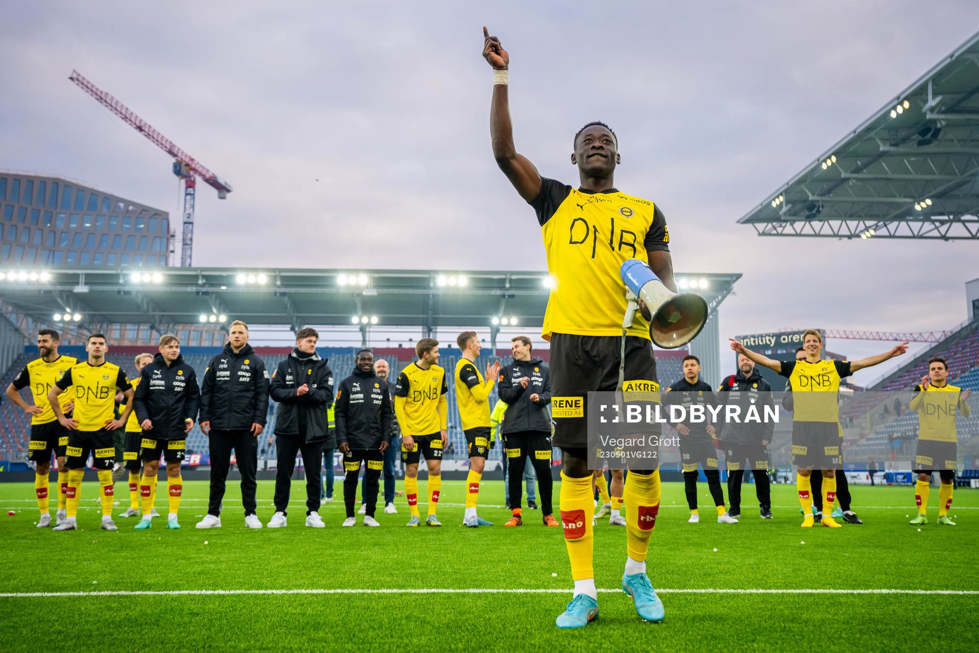 Akor Adams of Lillestrøm celebrates