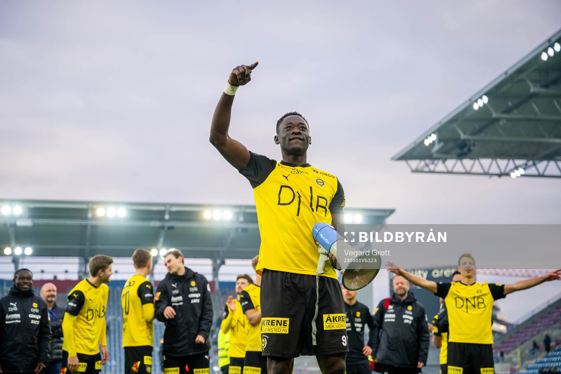 Akor Adams of Lillestrøm celebrates