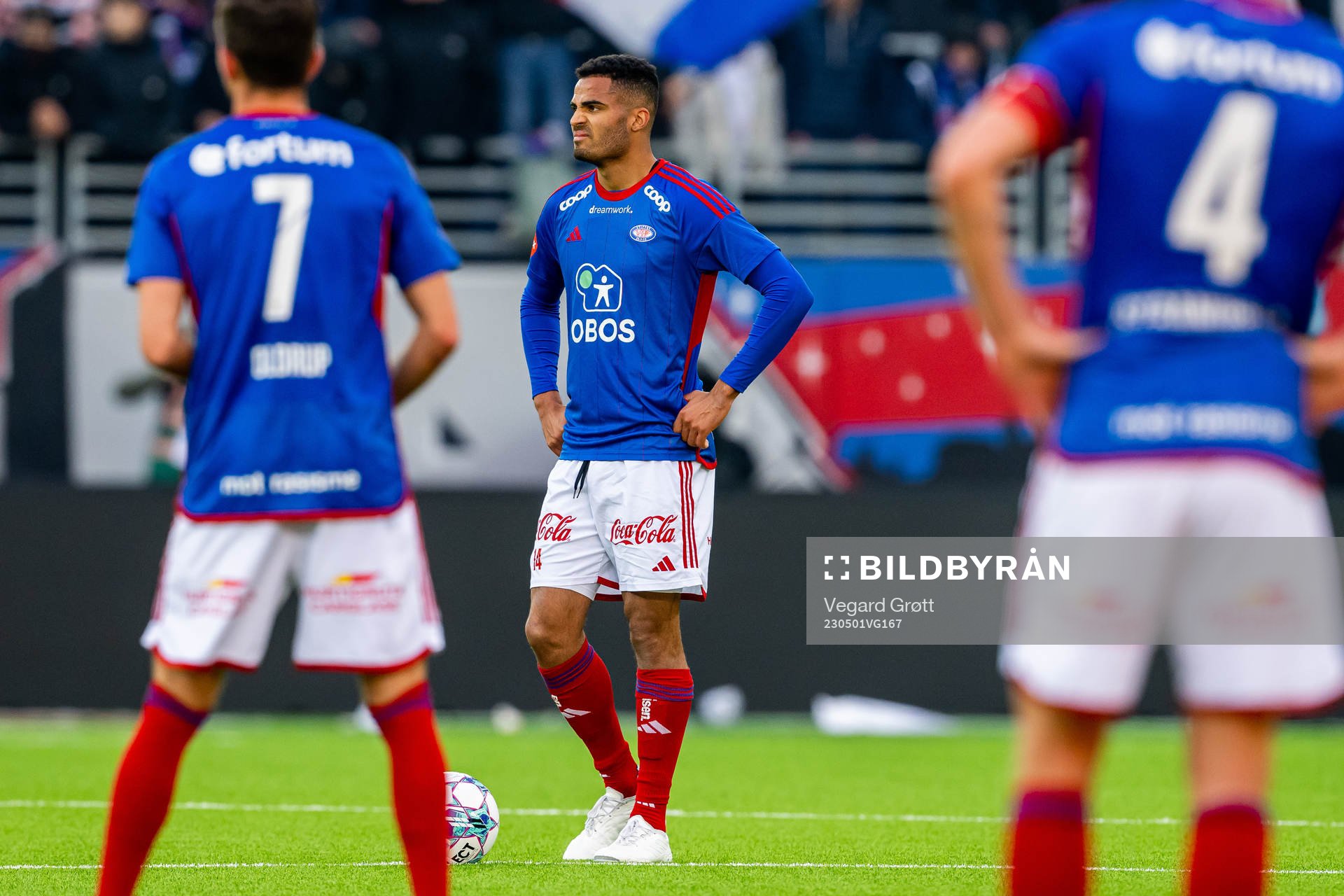 Aaron Kiil Olsen of Vålerenga looks dejected