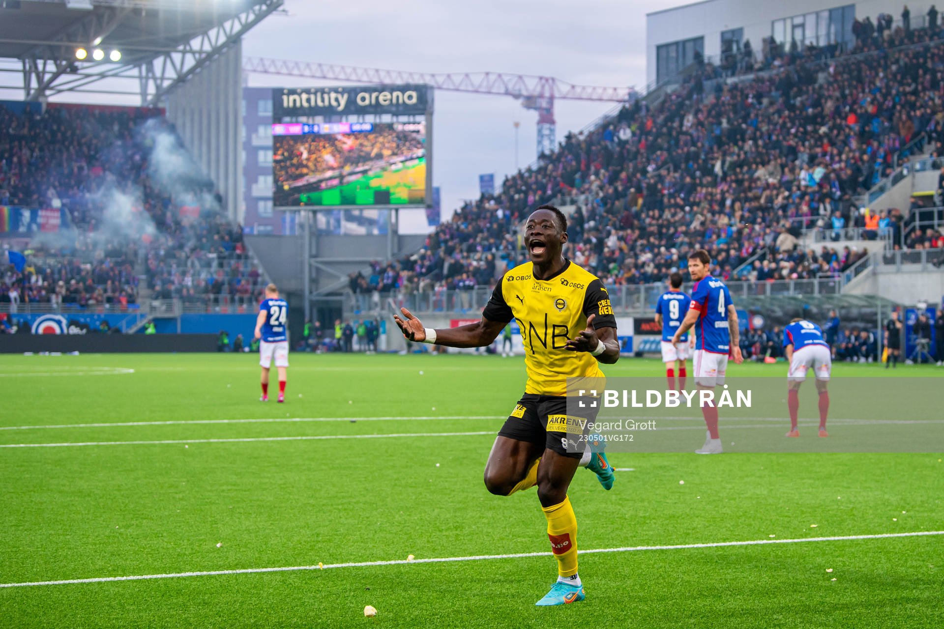 Akor Adams of Lillestrøm celebrates