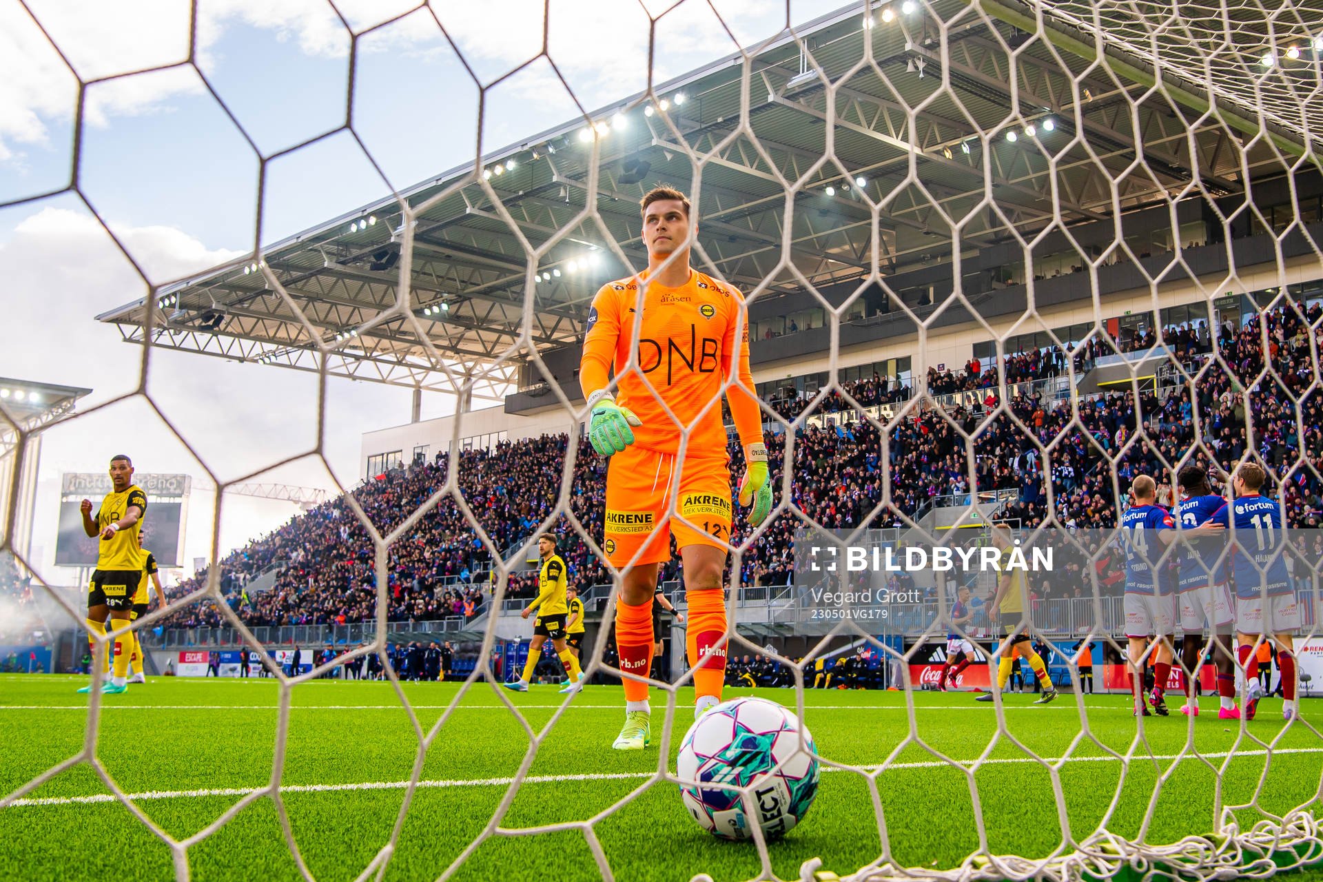 Goalkeeper Mads Hedenstad Christiansen of Lillestrøm looks