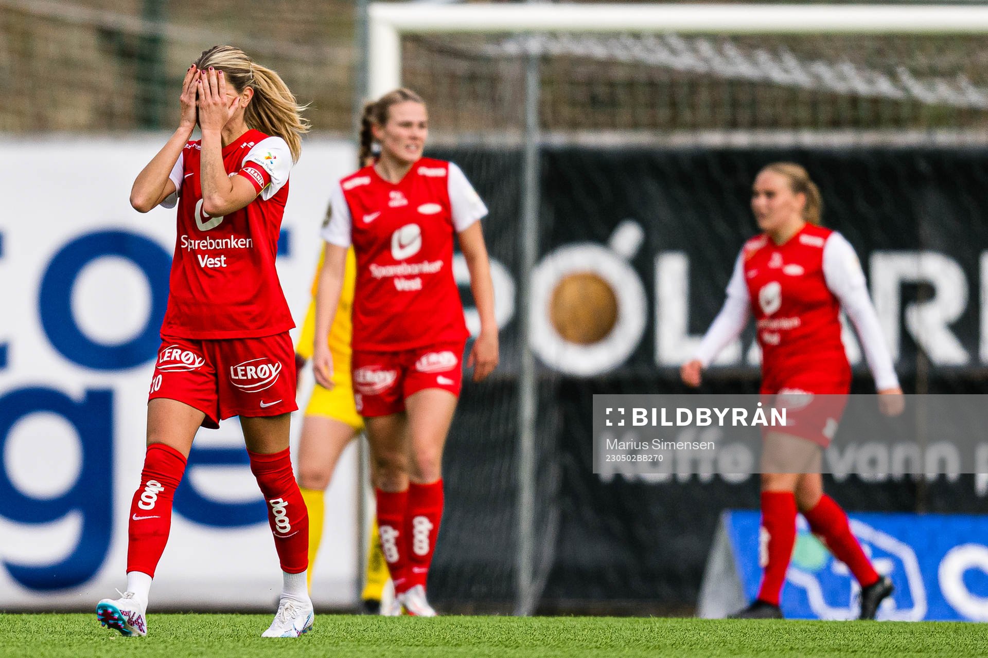 Andrine Stolsmo Hegerberg of Brann looks dejected