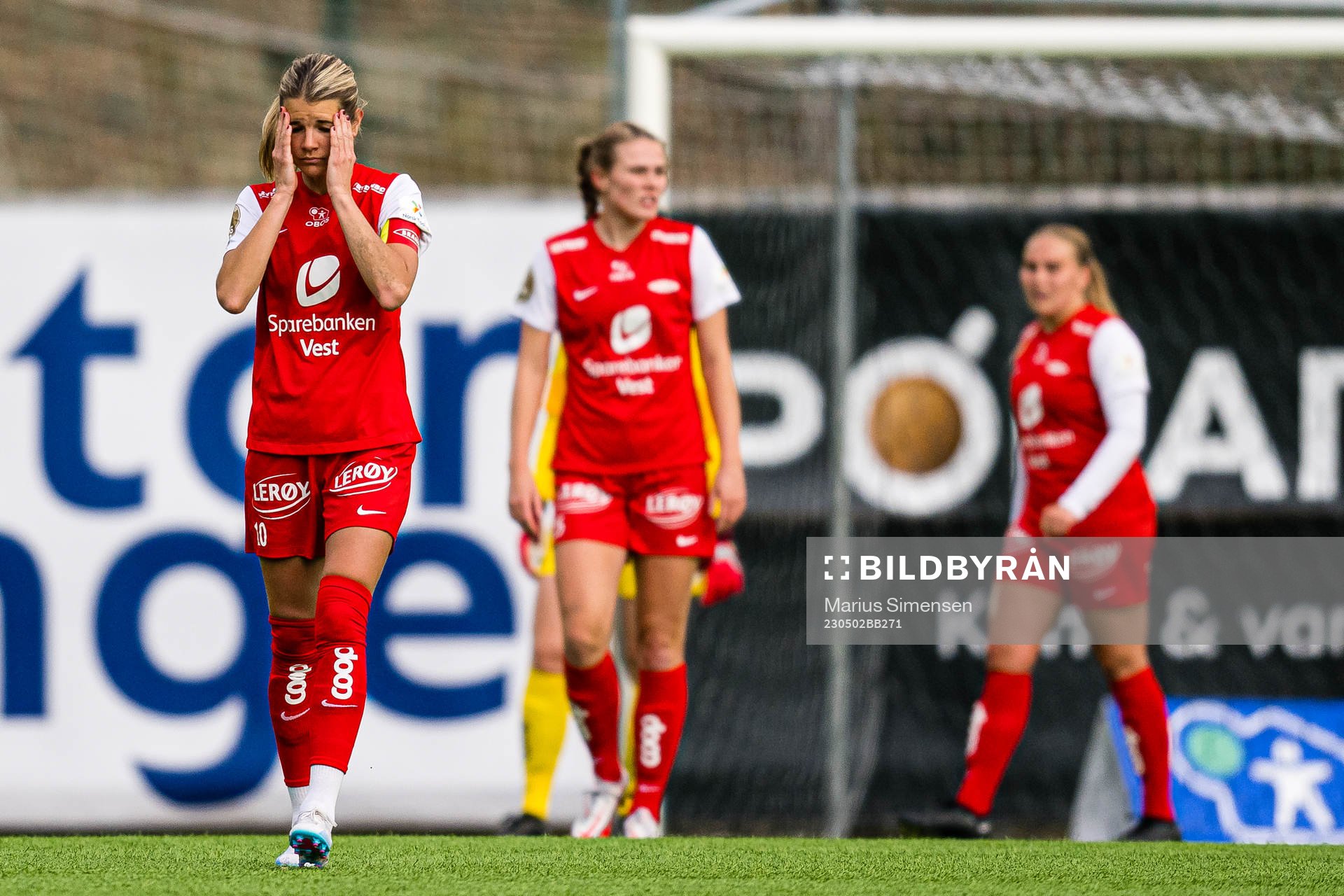 Andrine Stolsmo Hegerberg of Brann looks dejected