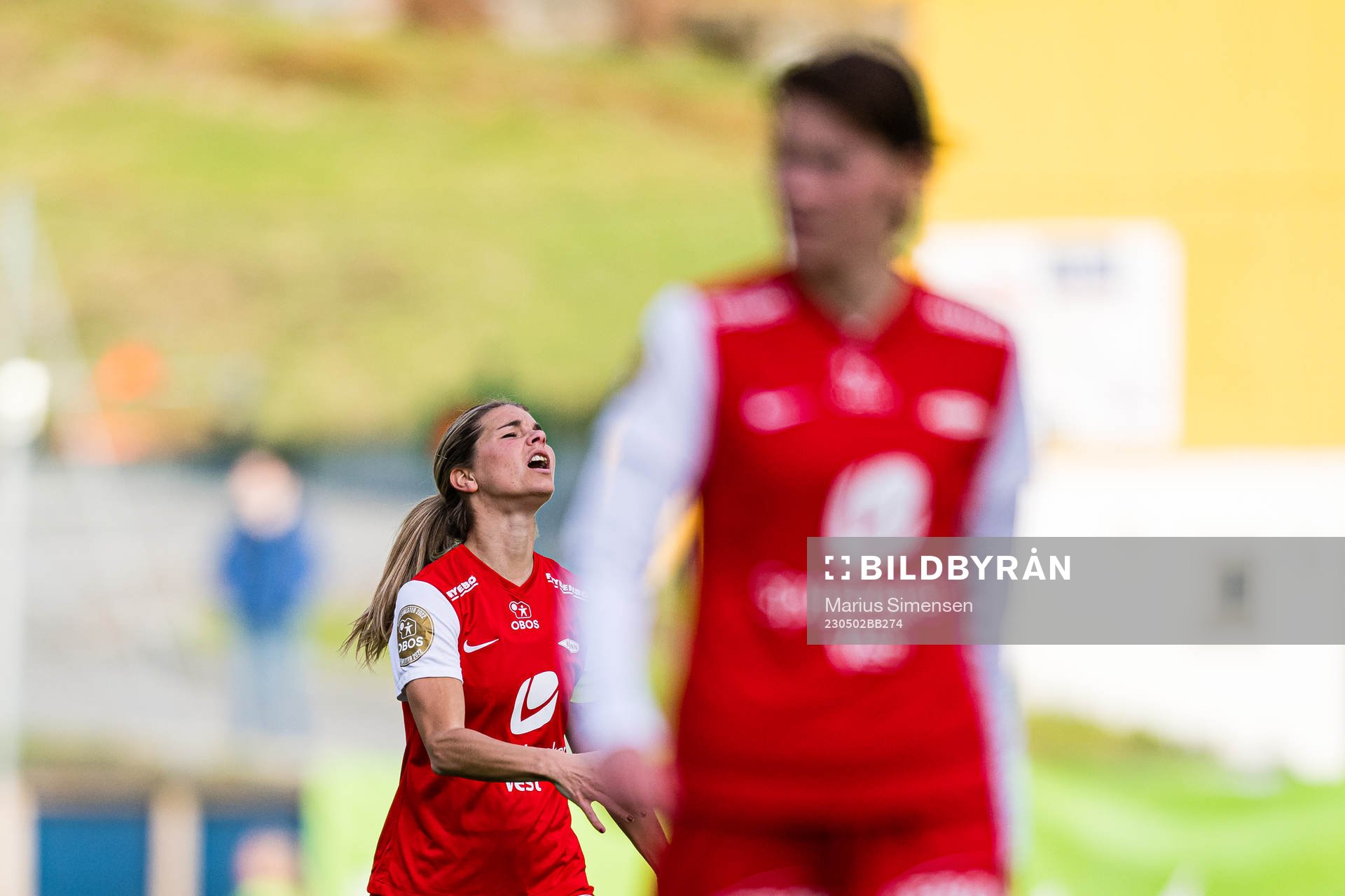 Andrine Stolsmo Hegerberg of Brann looks dejected