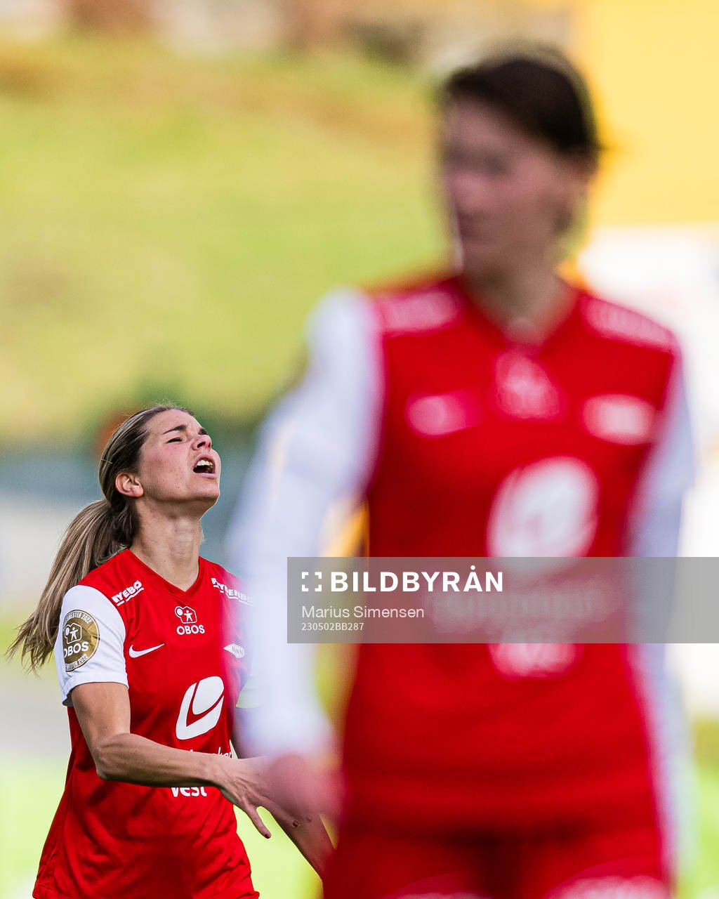 Andrine Stolsmo Hegerberg of Brann looks dejected