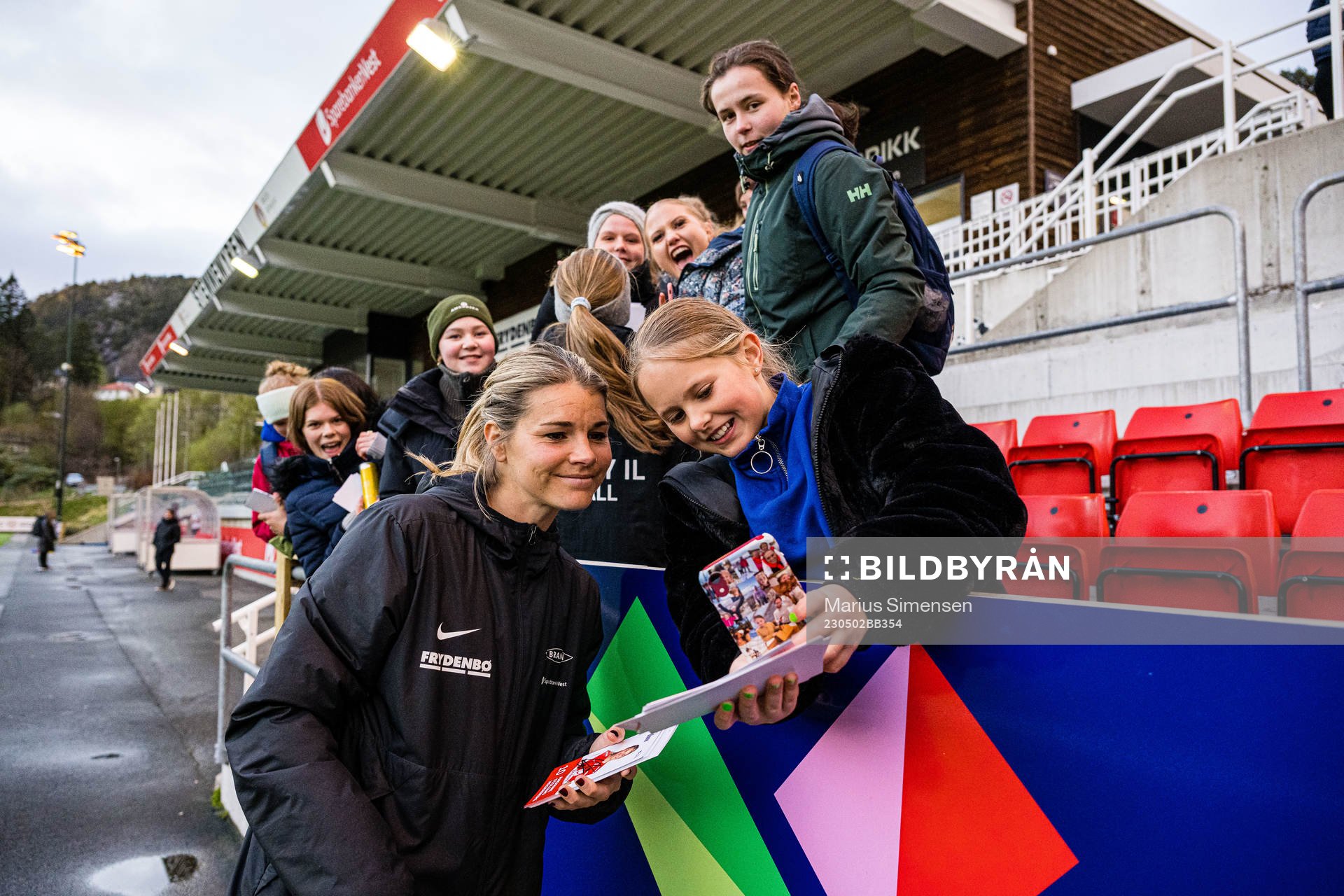 Andrine Stolsmo Hegerberg of Brann taking a selfie with a