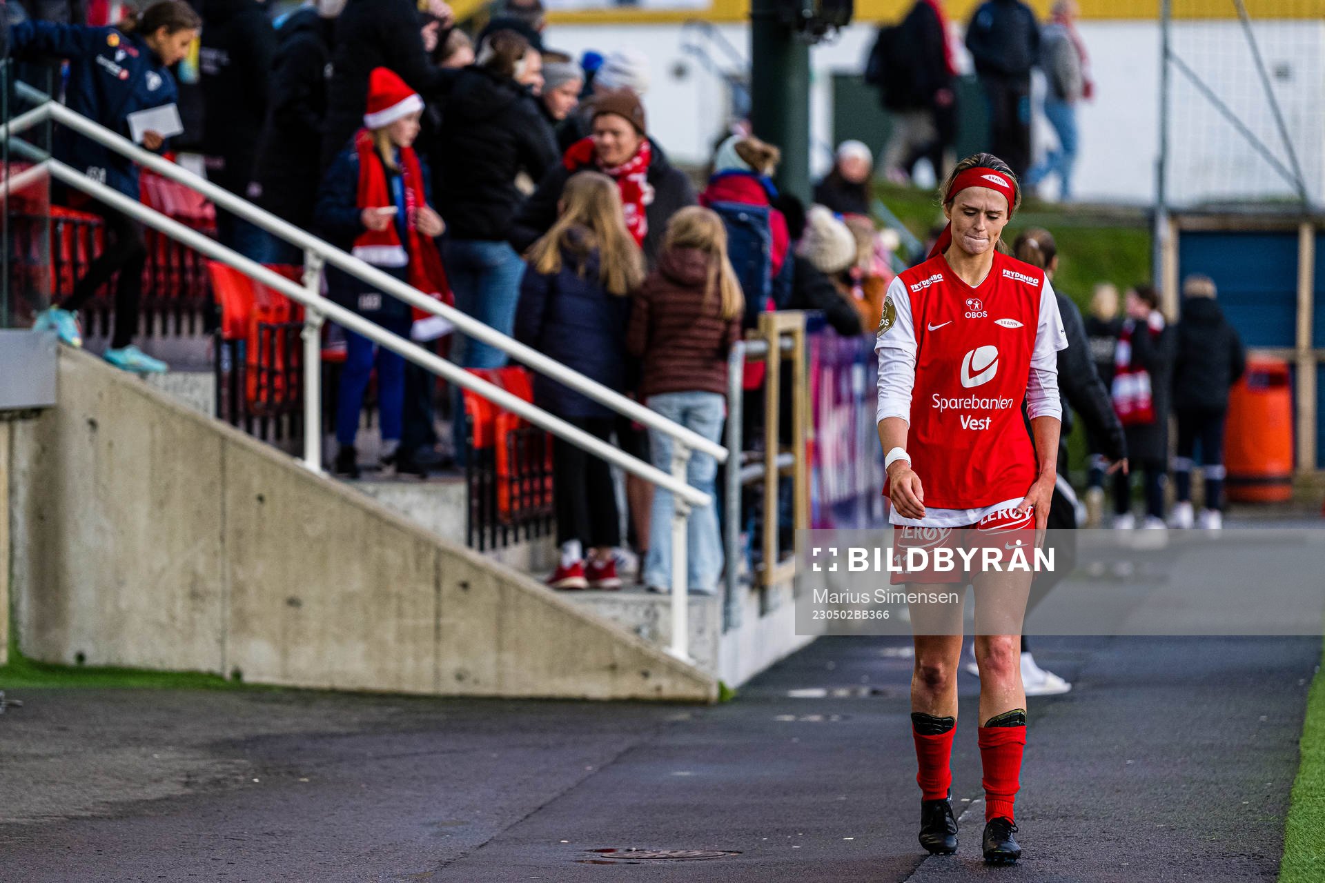 Alyssa Mae Walker of Brann looks dejected the Toppserien